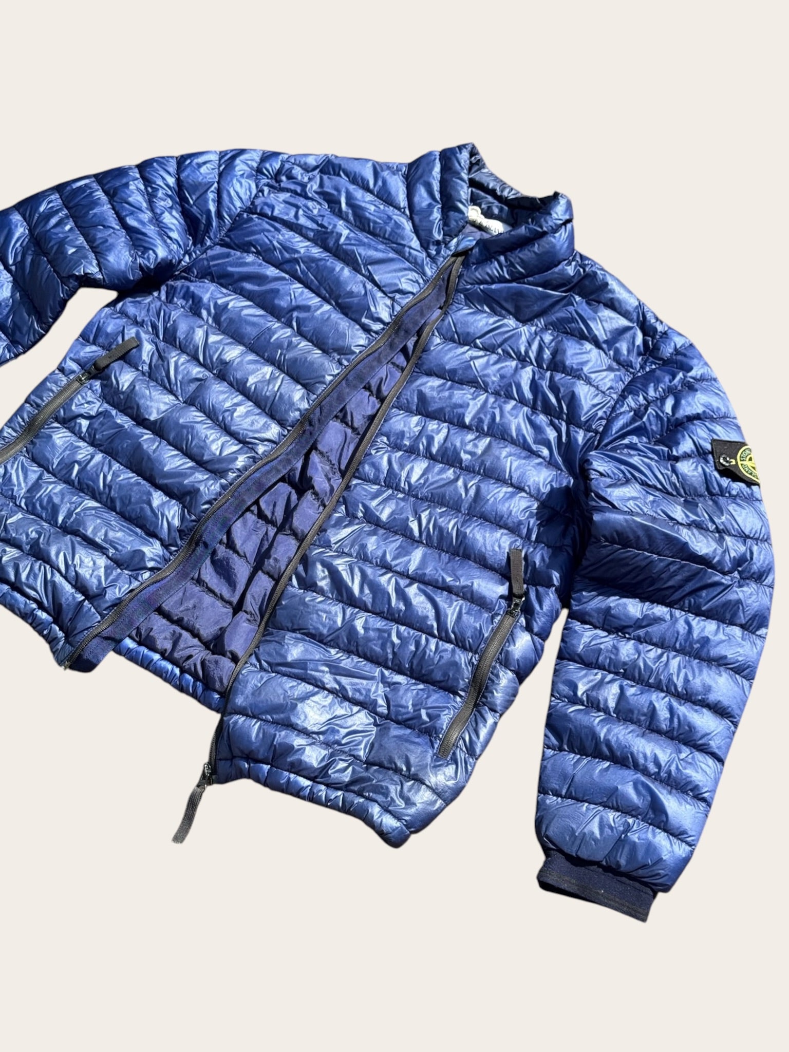 Doudoune Stone Island Bleu Nylon Garment Dyed Homme Taille XL