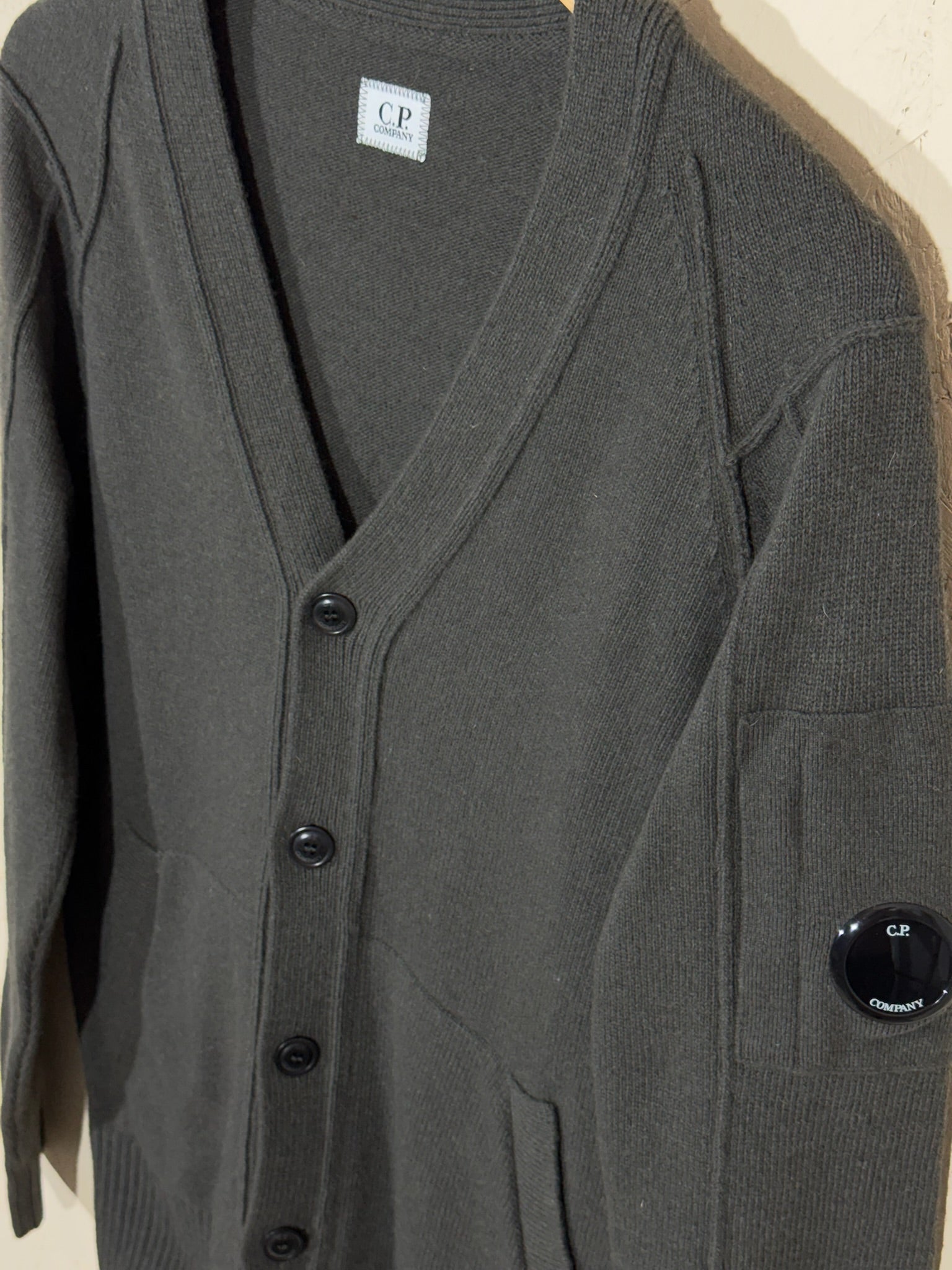 Cardigan C.P. Company Gris Laine M Mixte