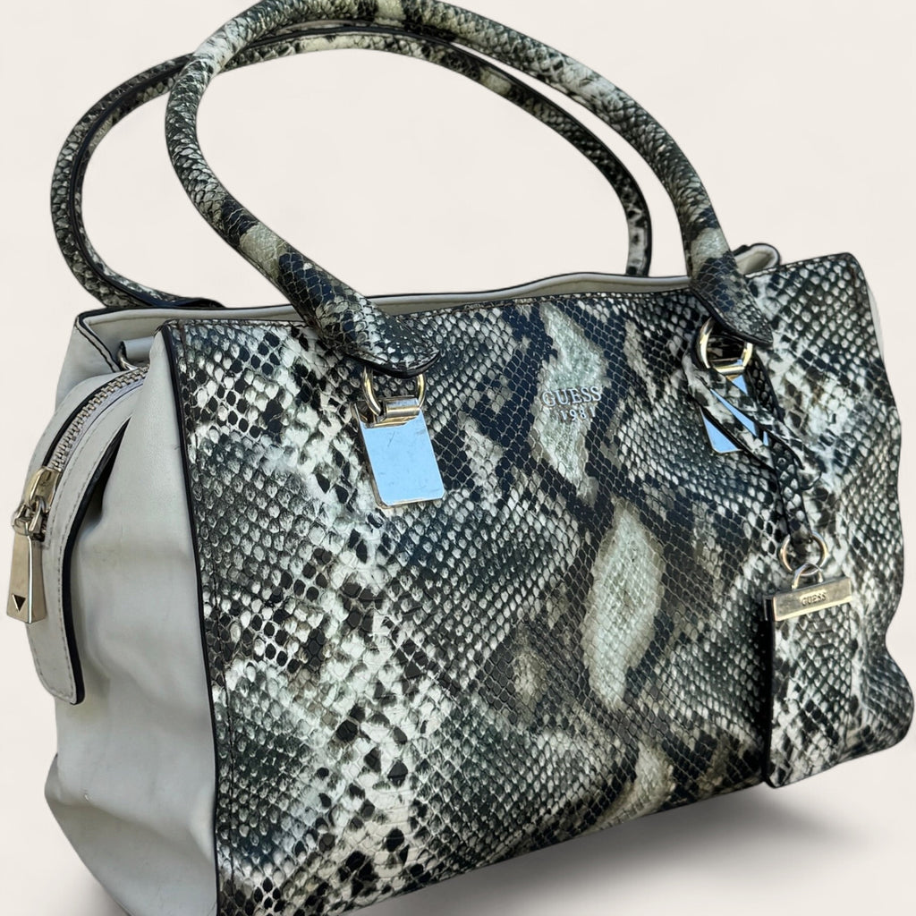 Sac bowling Guess effet python – Gris, noir et blanc – Taille unique – Femme — vue principale