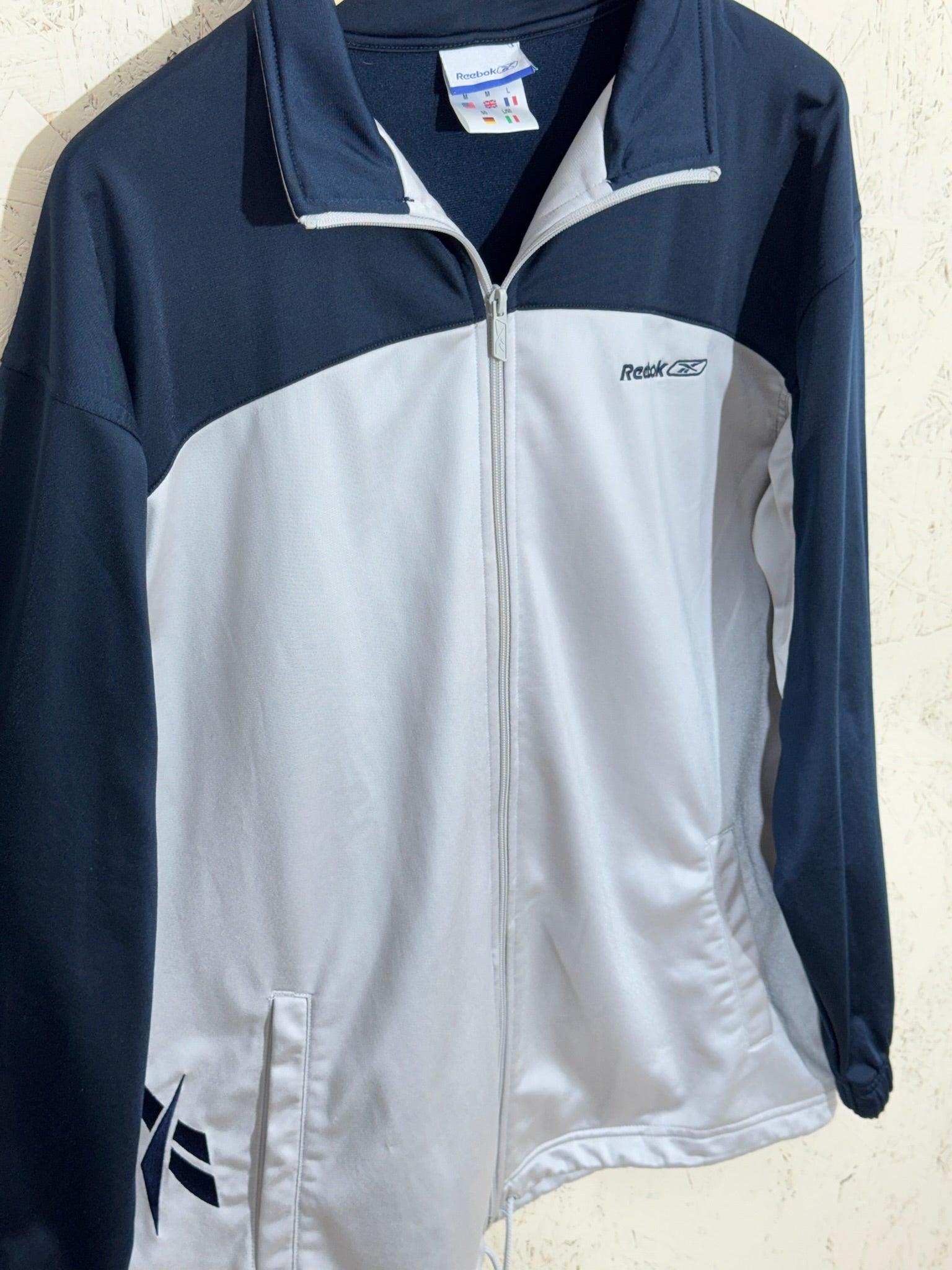 veste de survêtement Reebok Track Bleu / Gris – XL - vintage - mixte