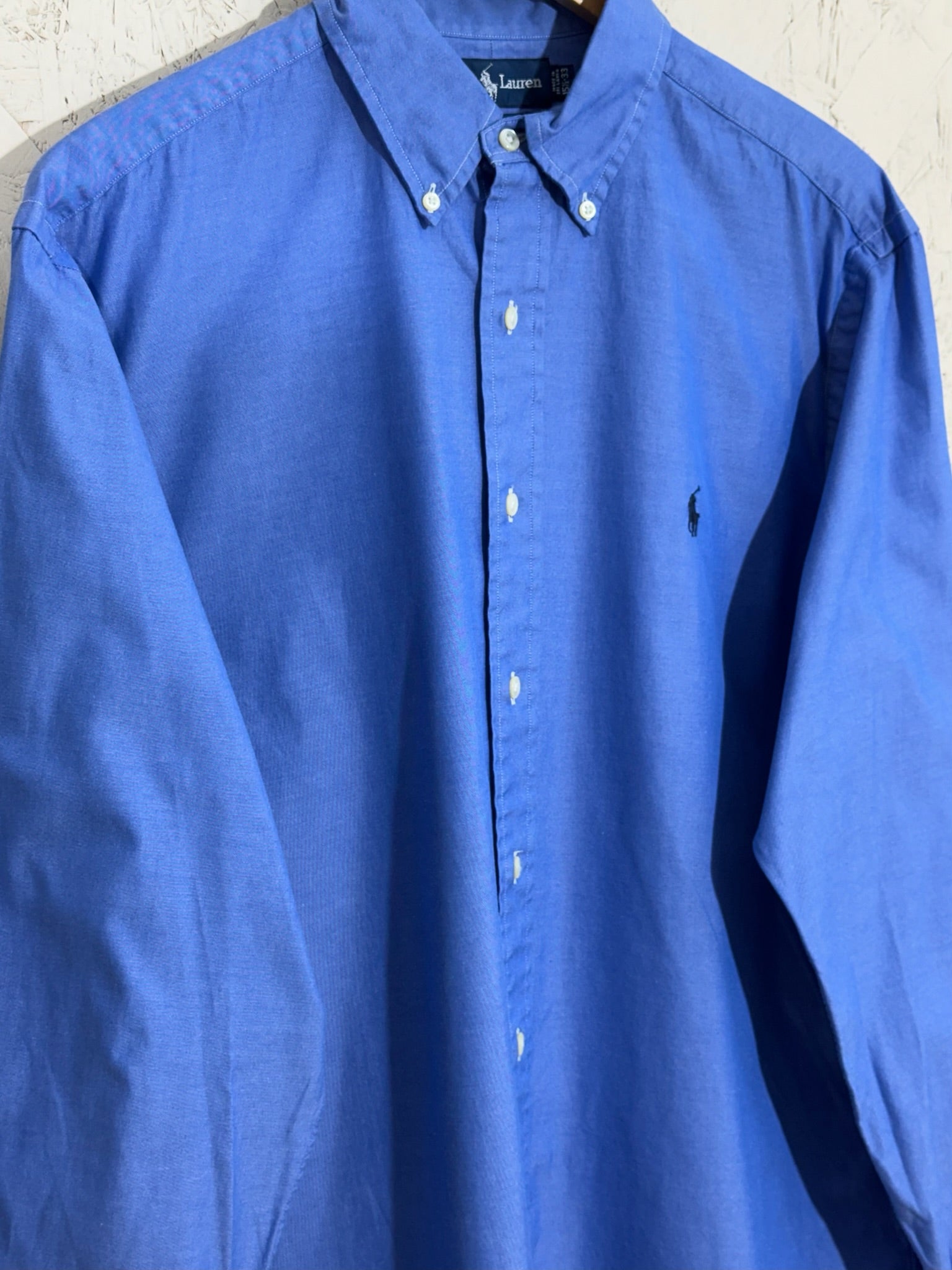 Chemise Ralph Lauren Oxford Bleue – M - vintage - Homme