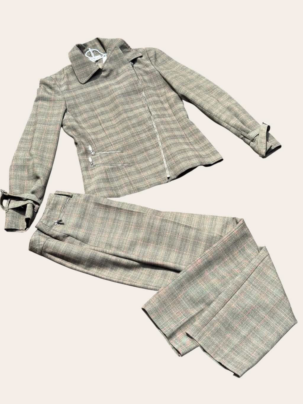 Ensemble Burton Tailoring – Carreaux beige – T.38 – Femme — vue principale