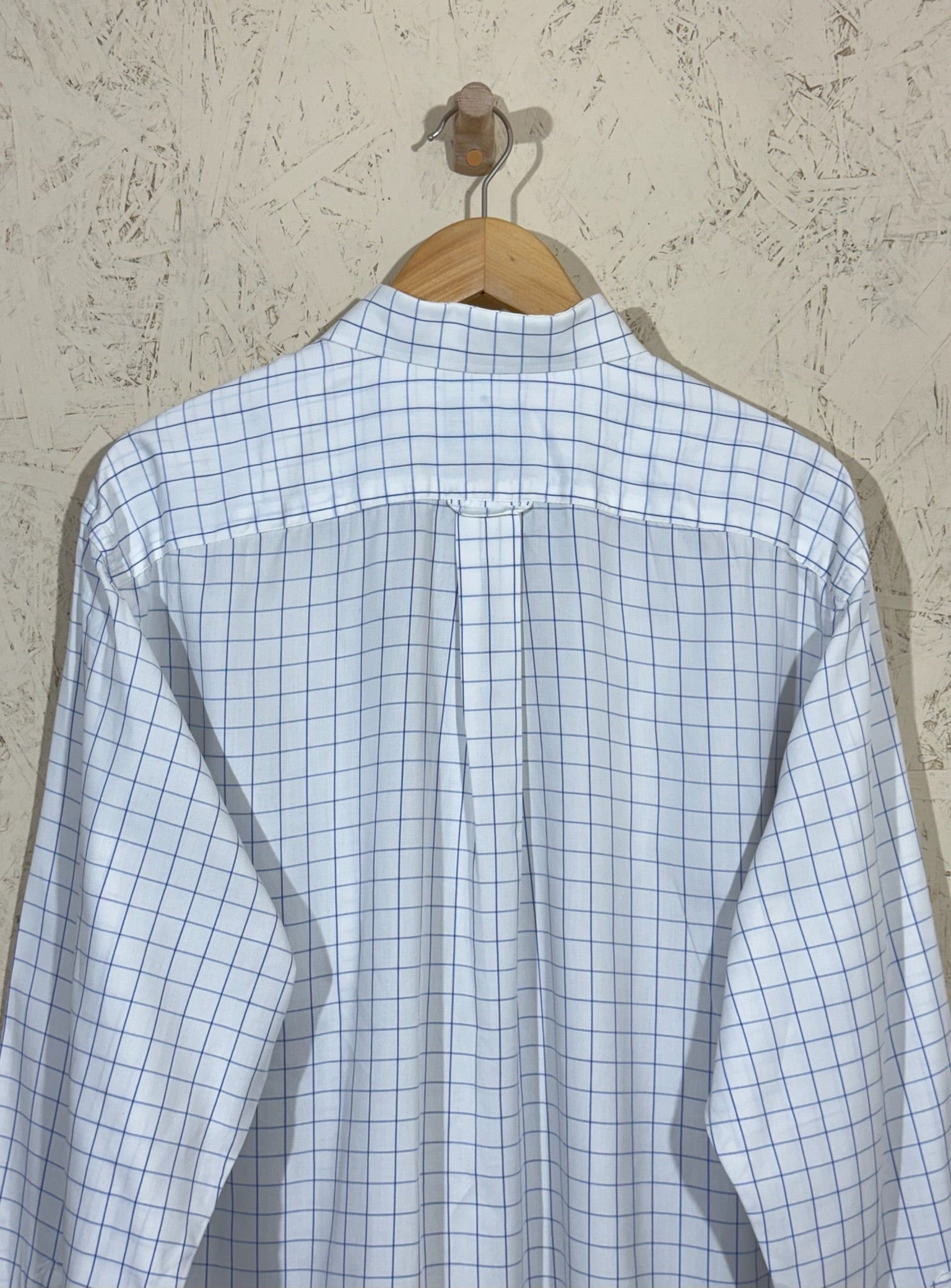 Chemise Serge Blanco Carreaux Bleu Ciel XL Homme