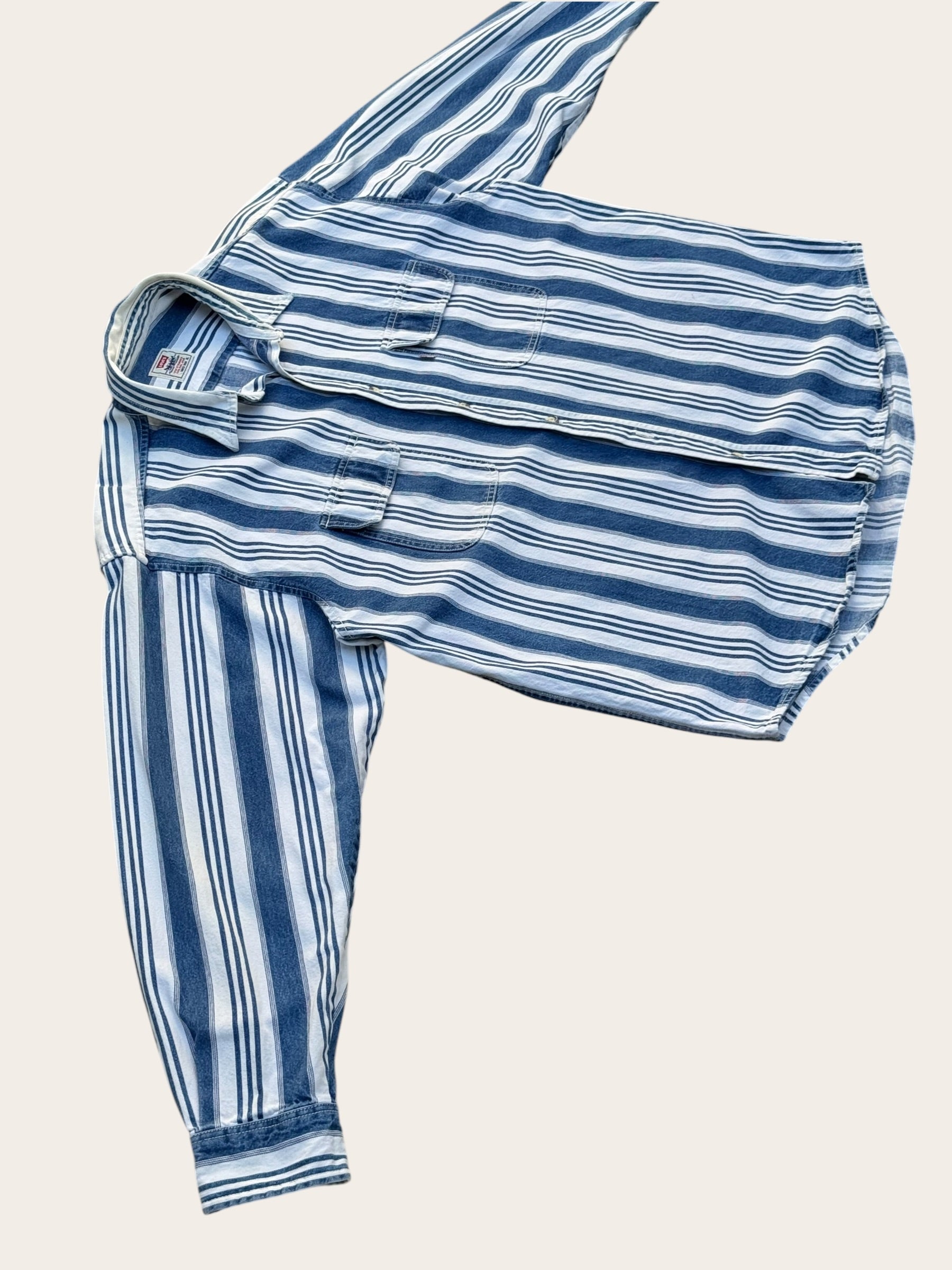 Veste Levi’s rayée – Bleu et blanc – XL – Mixte — photo complémentaire 3