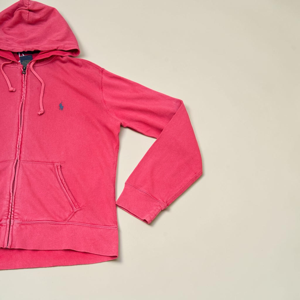 Sweat à capuche zippé Polo Ralph Lauren – Rose – L – Mixte — photo complémentaire 2
