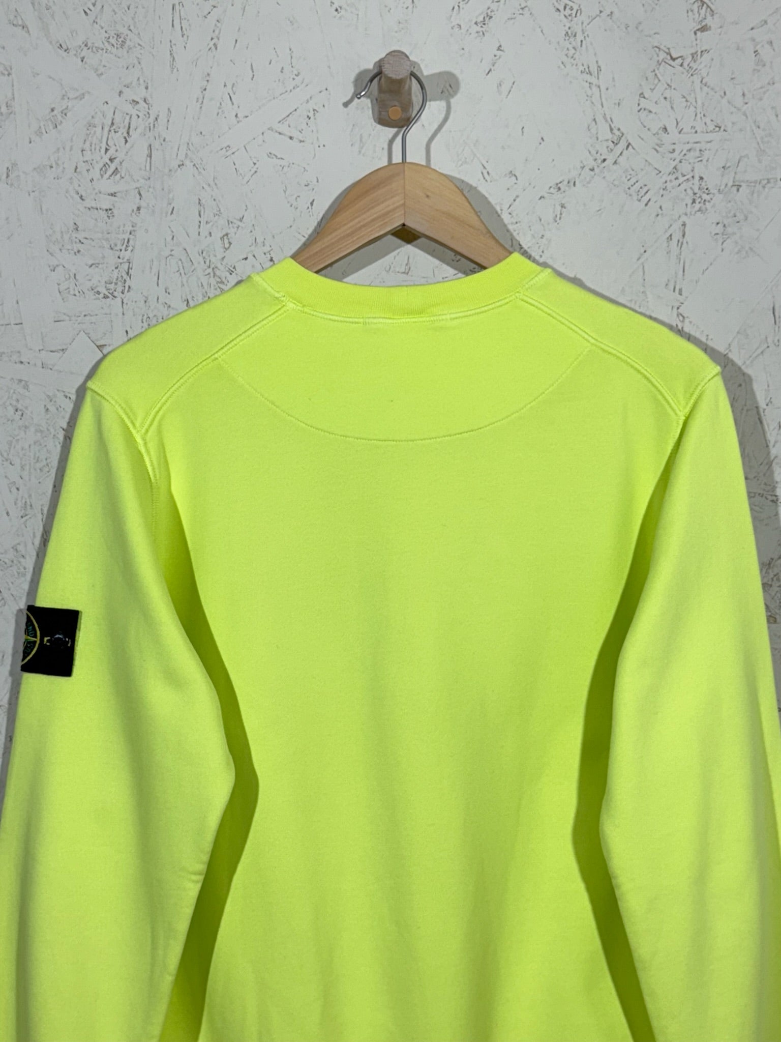 Pull Stone Island Jaune Fluo S Mixte Badge