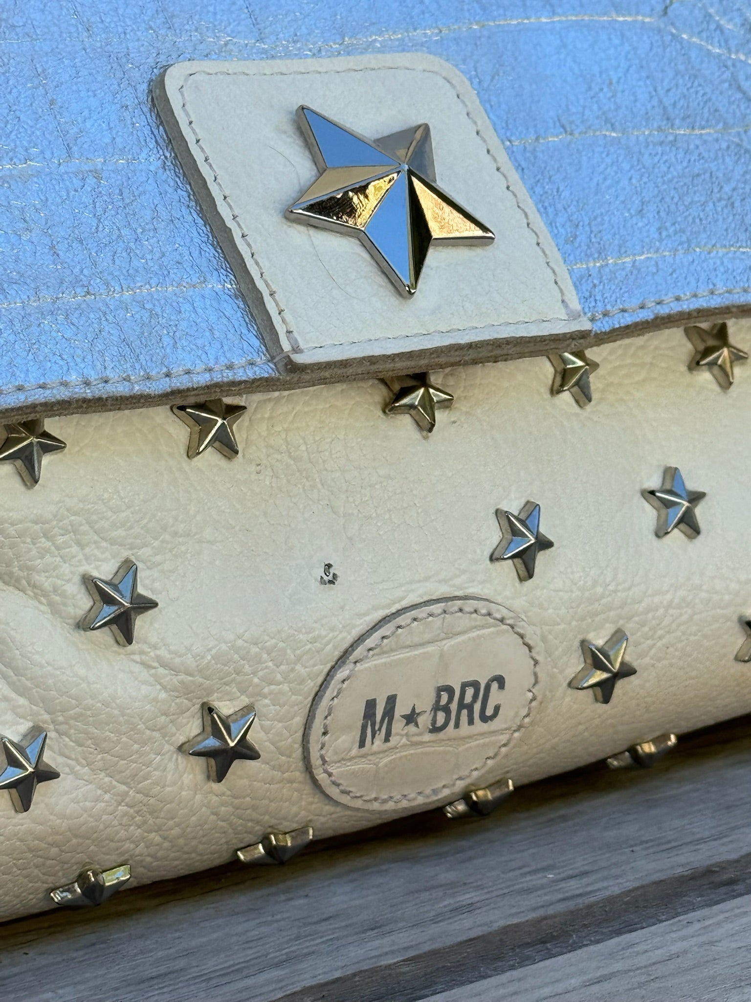 Sac M★BRC Cuir Argenté Étoiles Femme