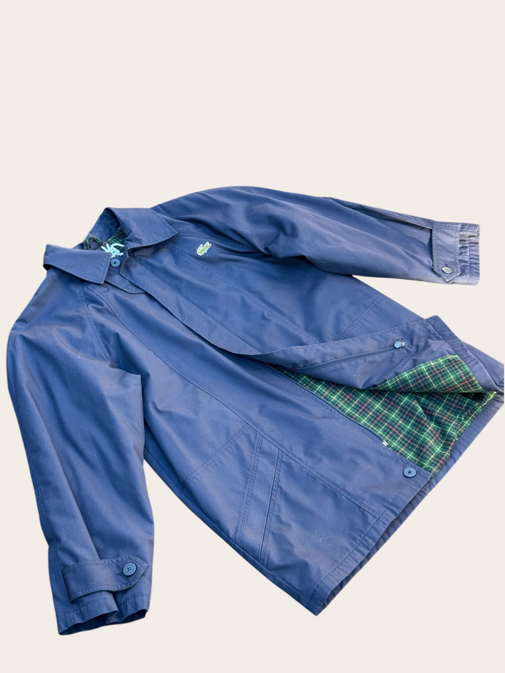 Veste Lacoste imperméable – Bleu marine – T.42 – Homme – Vintage — photo complémentaire 4