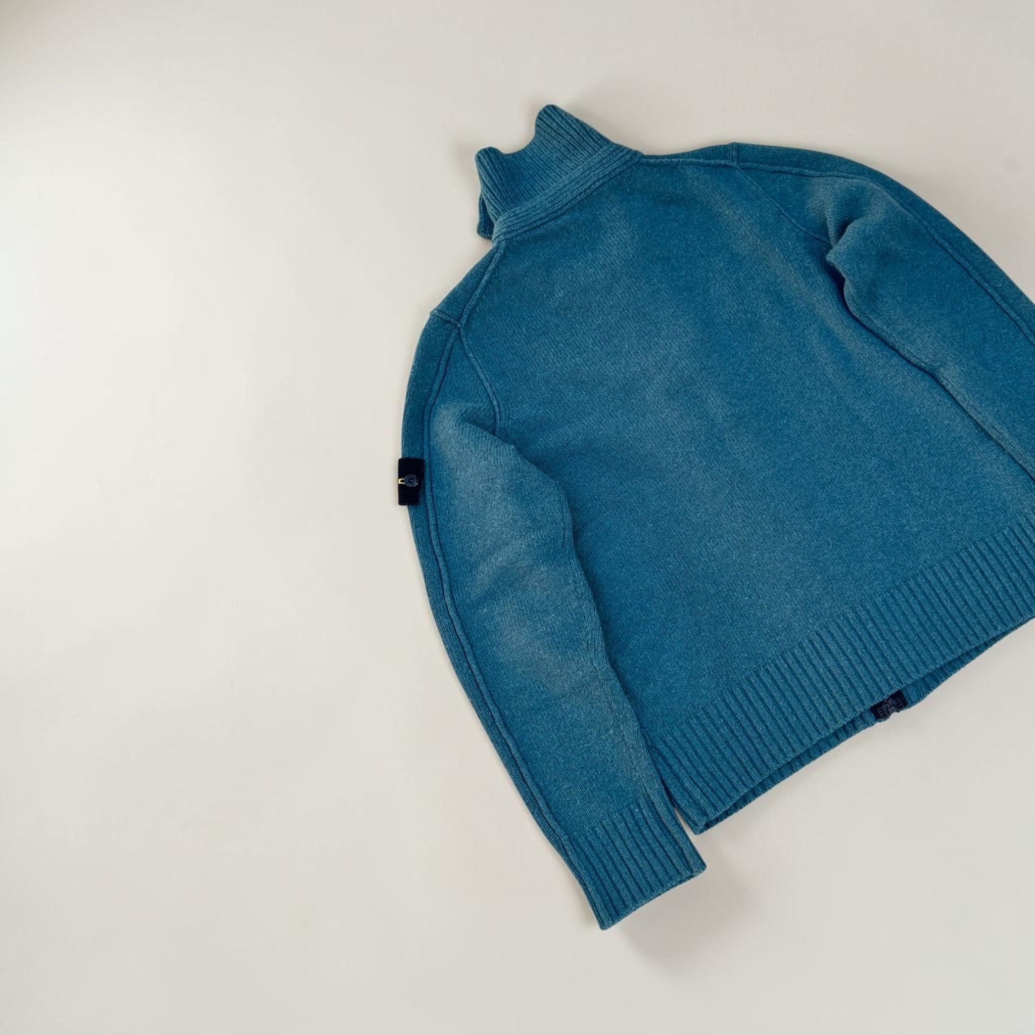 Cardigan Stone Island Bleu Pétrole - S - VINTAGE - Mixte
