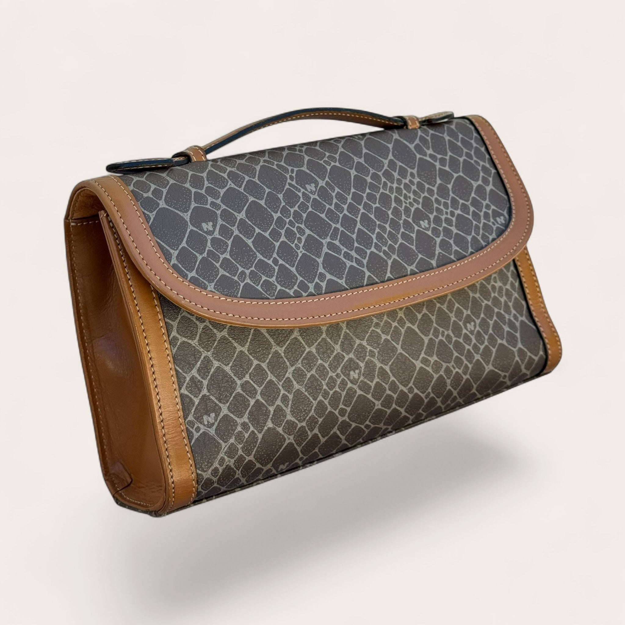 Sac Nina Ricci Toile Monogramme – Camel – Taille unique – Mixte – Vintage années 90 — vue principale