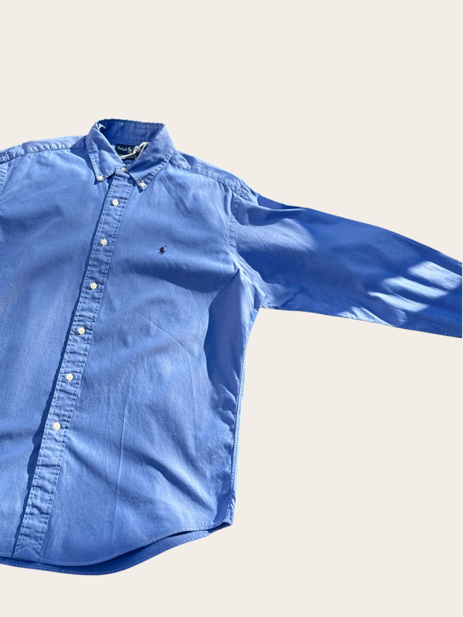 Chemise Polo Ralph Lauren Oxford – Bleue – 15/33 – Homme — photo complémentaire 2