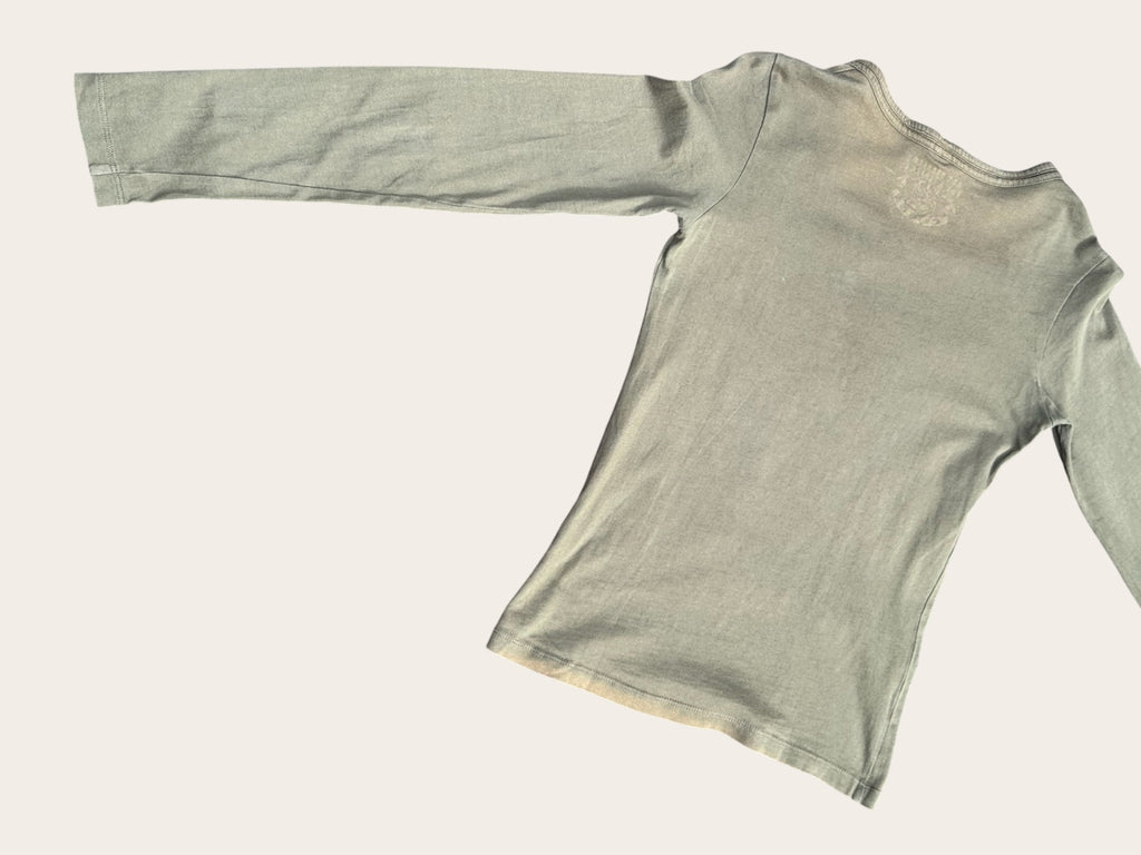 T-shirt Guess manches longues – Kaki – S – Femme – Y2K — photo complémentaire 4
