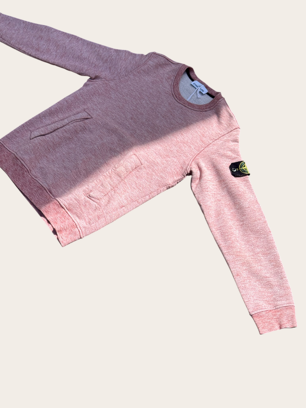 Sweat Stone Island col rond – Rose chiné – S – Mixte — vue principale