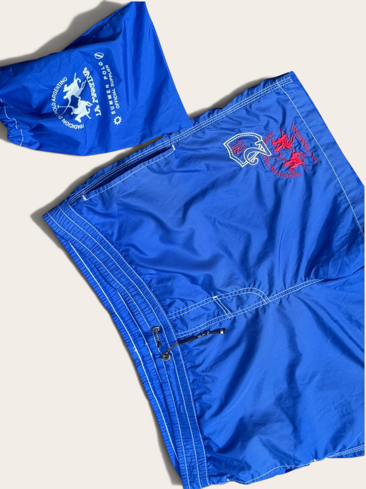 La Martina Swim Shorts – Electric Blue – 3XL – Men's – Y2K