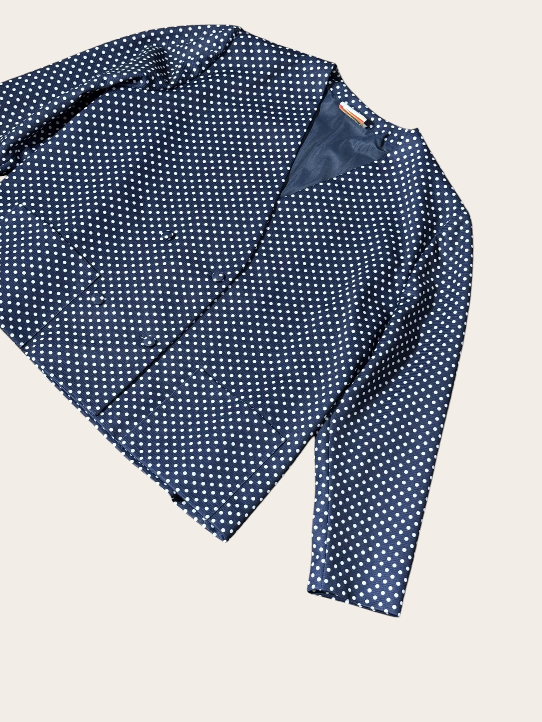 Blazer à pois Marcelle Griffon – Bleu marine et blanc – T.6 – Femme — photo complémentaire 2