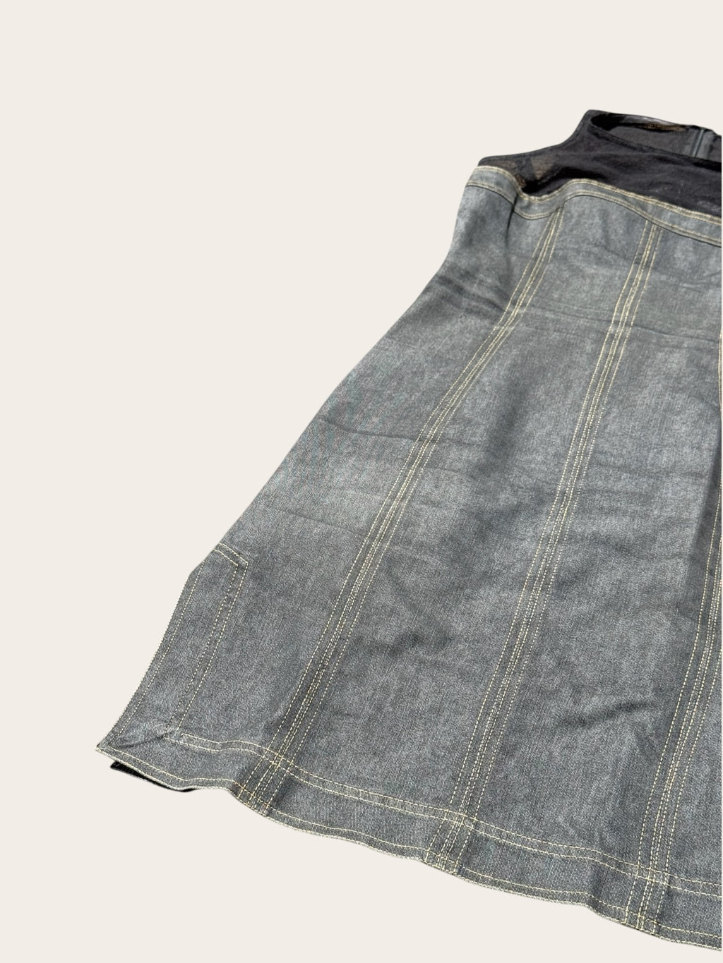 Robe Cop.Copine en denim – Grise – XS/S – Femme – Y2K — photo complémentaire 2