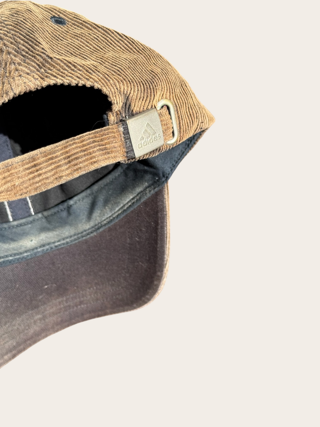 Casquette Adidas en velours côtelé – Marron – Taille unique – Mixte – Vintage — photo complémentaire 3