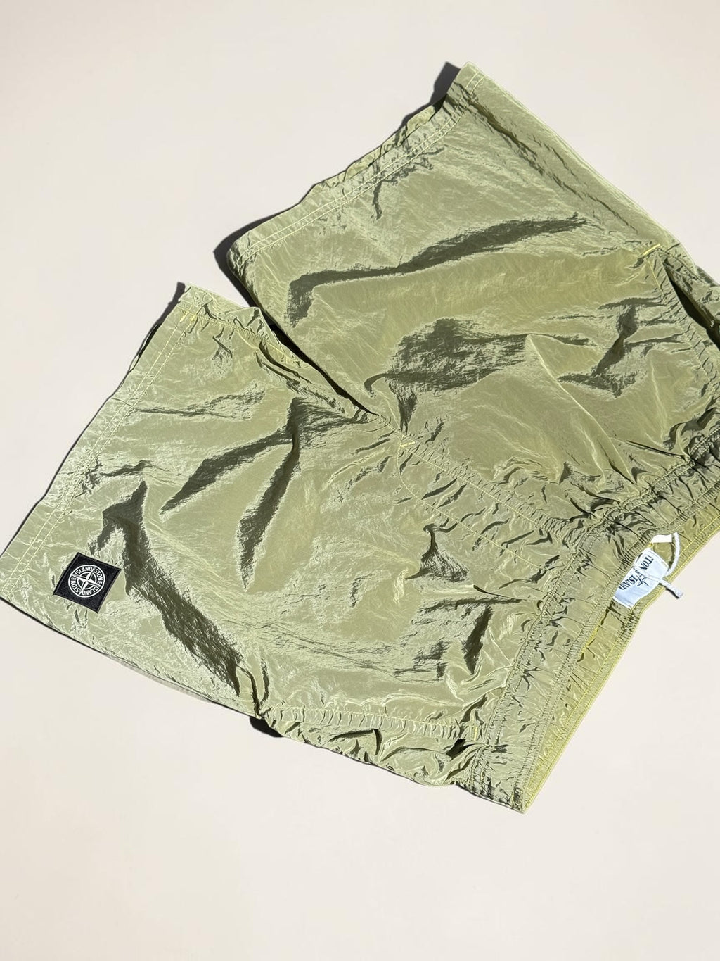 Short de bain Stone Island Nylon Metal – Kaki métallisé – L – Homme — photo complémentaire 3