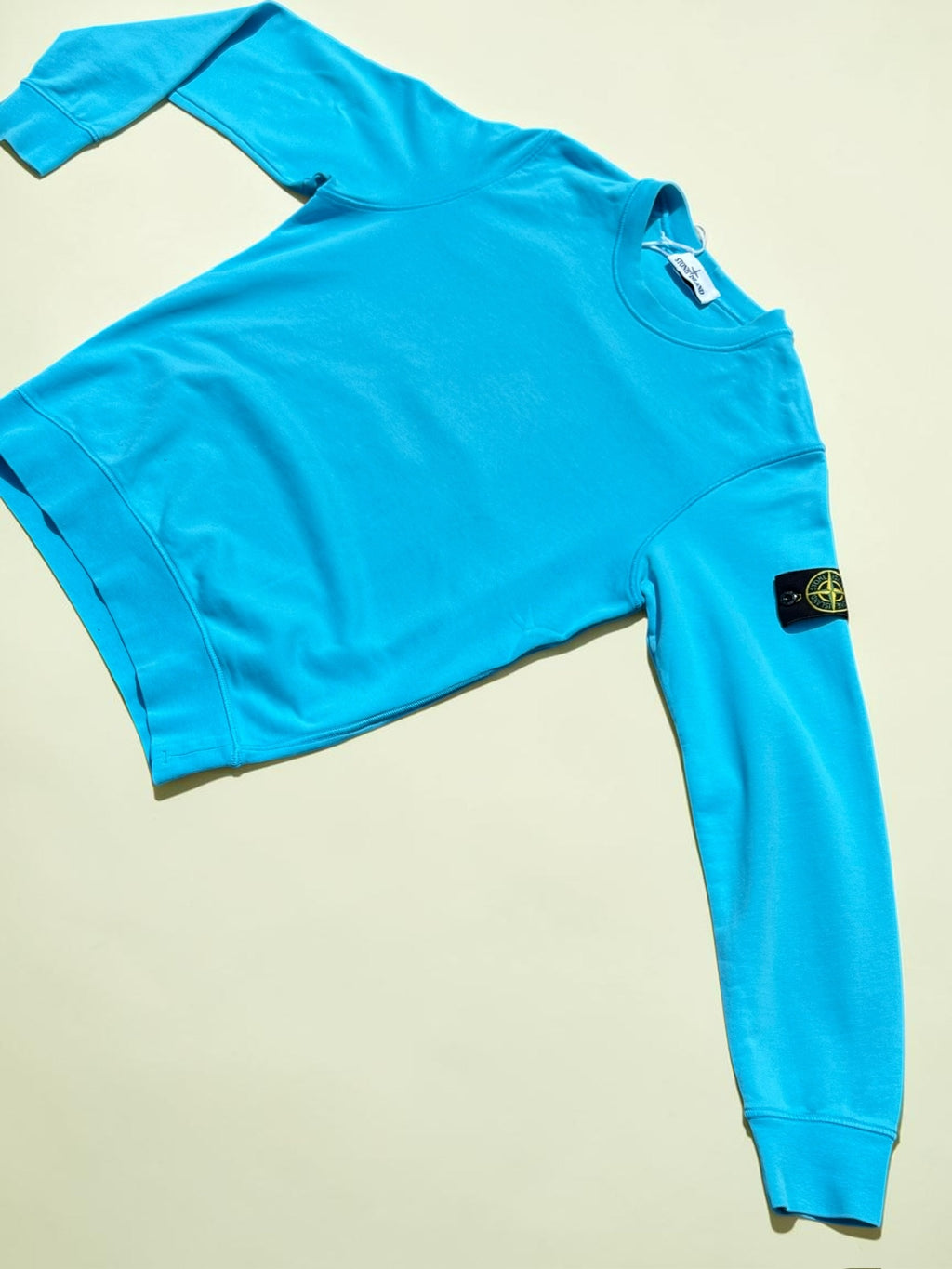 Sweat Stone Island à badge Compass – Bleu turquoise – M – Mixte — photo complémentaire 2