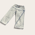 Pantalon – Blanc Bleu – XXL – Femme – Vintage