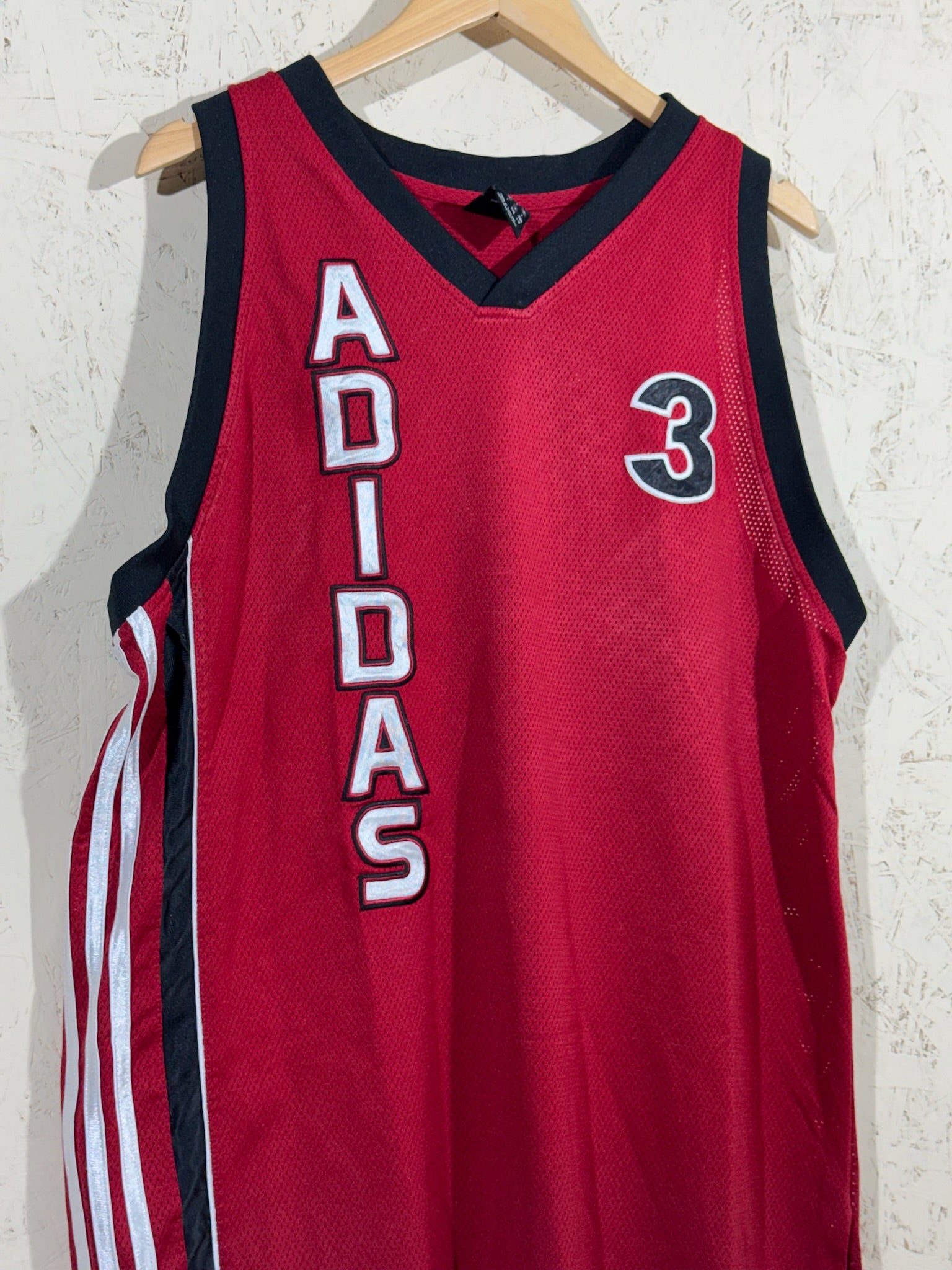 Débardeur Adidas Basketball N°3 Rouge Vintage L Mixte