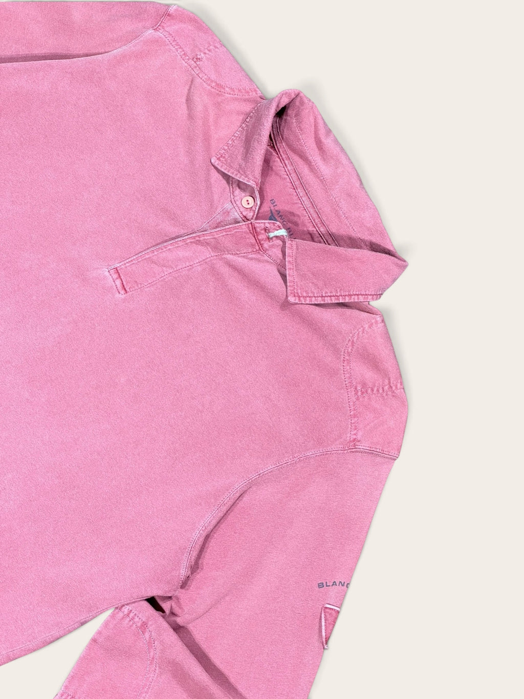 Polo – Blanc Bleu – XL – Homme – Vintage