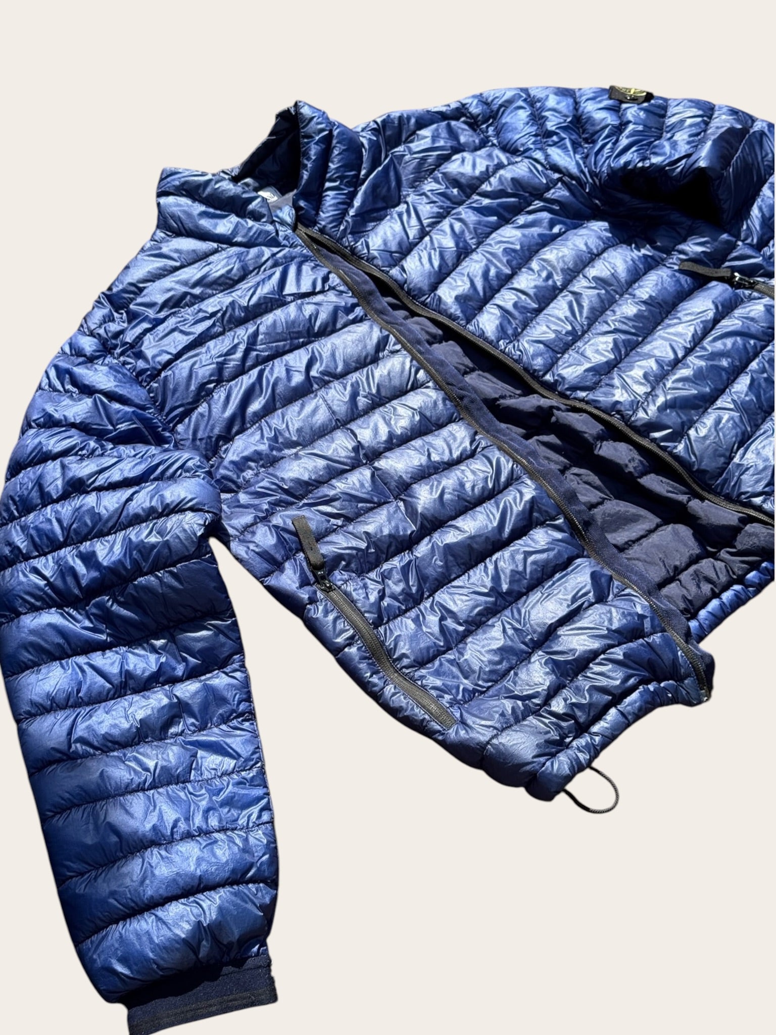 Doudoune Stone Island Bleu Nylon Garment Dyed Homme Taille XL