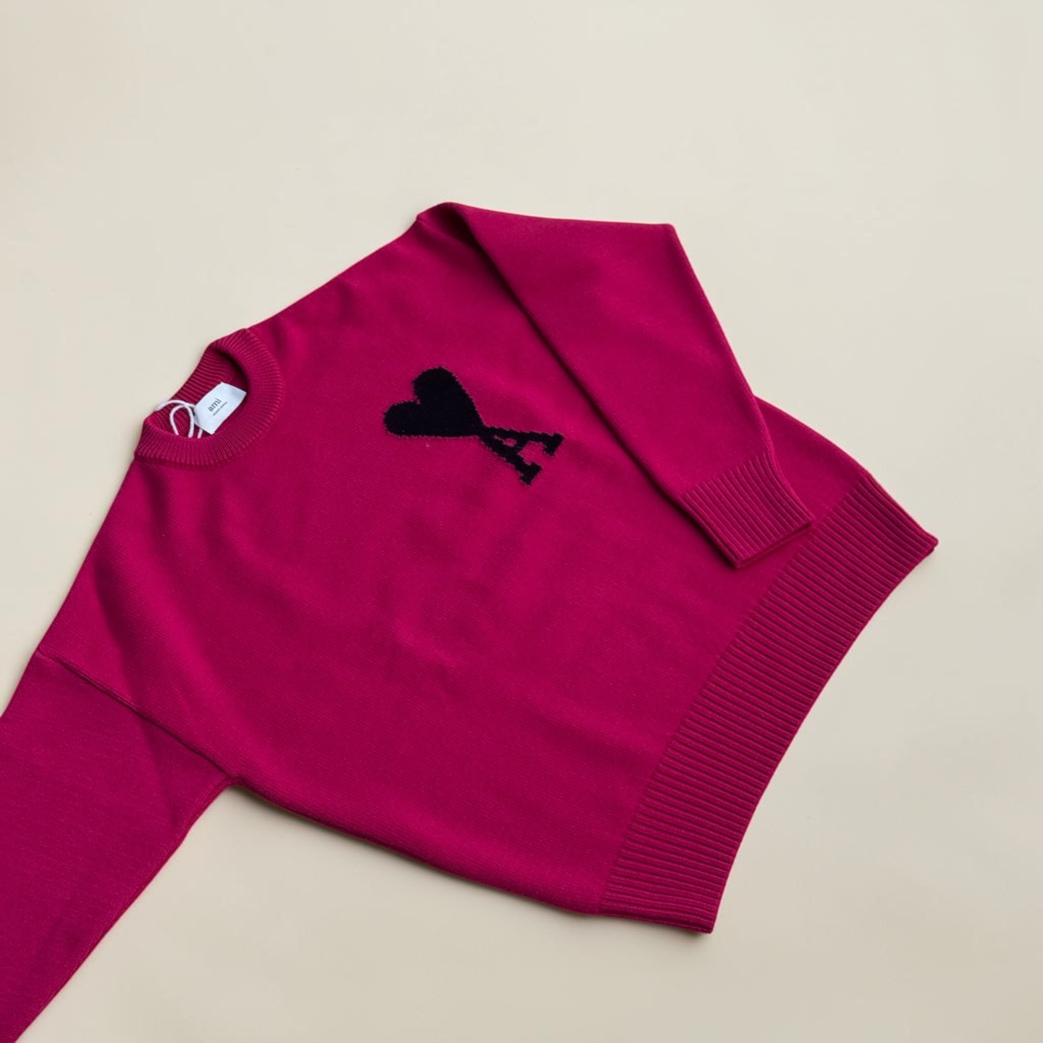 Pull Ami Paris fuchsia– M – maille laine – mixte
