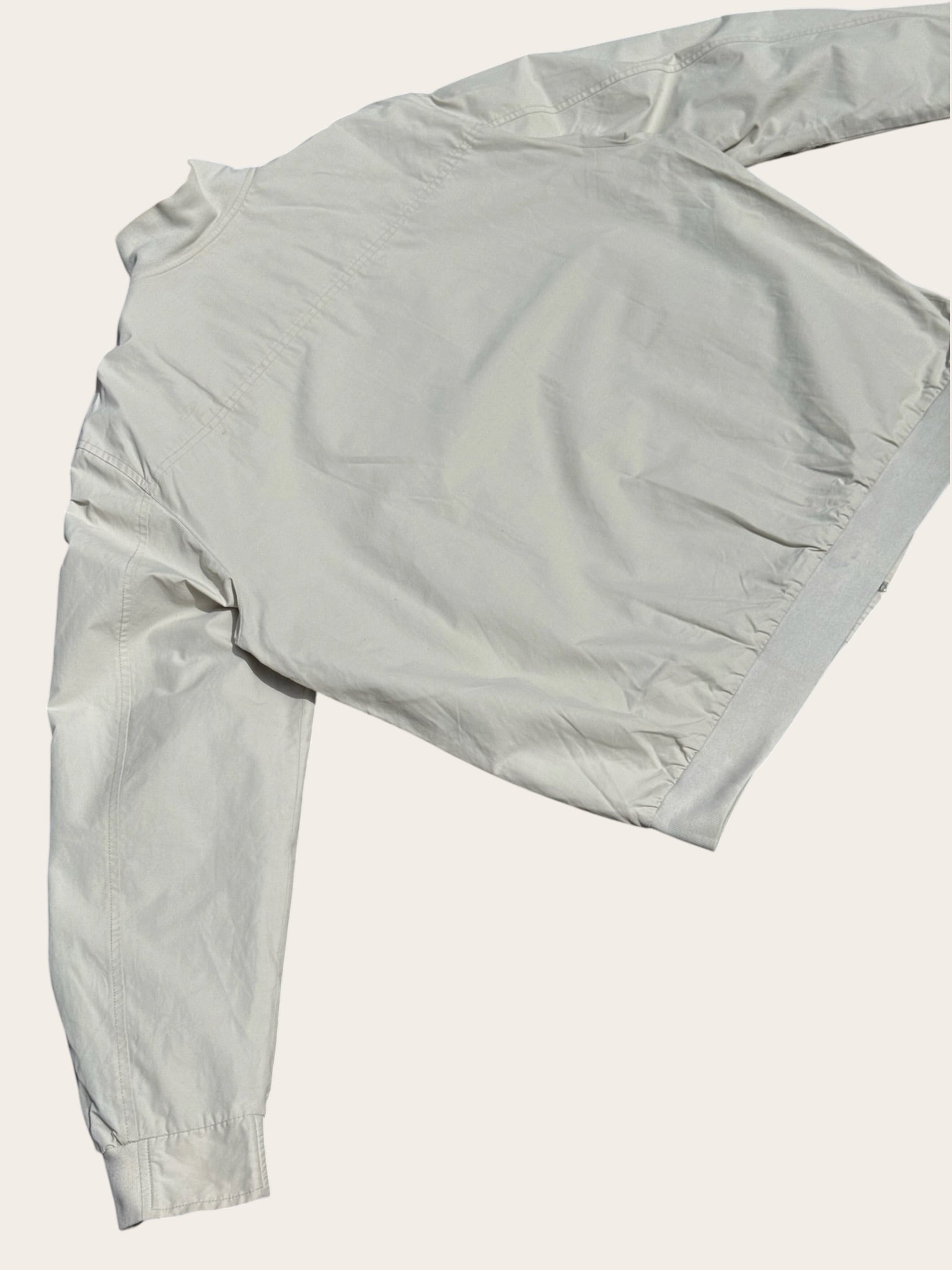 Blouson Lacoste Vintage Homme XL Beige Crème Bleu Ciel