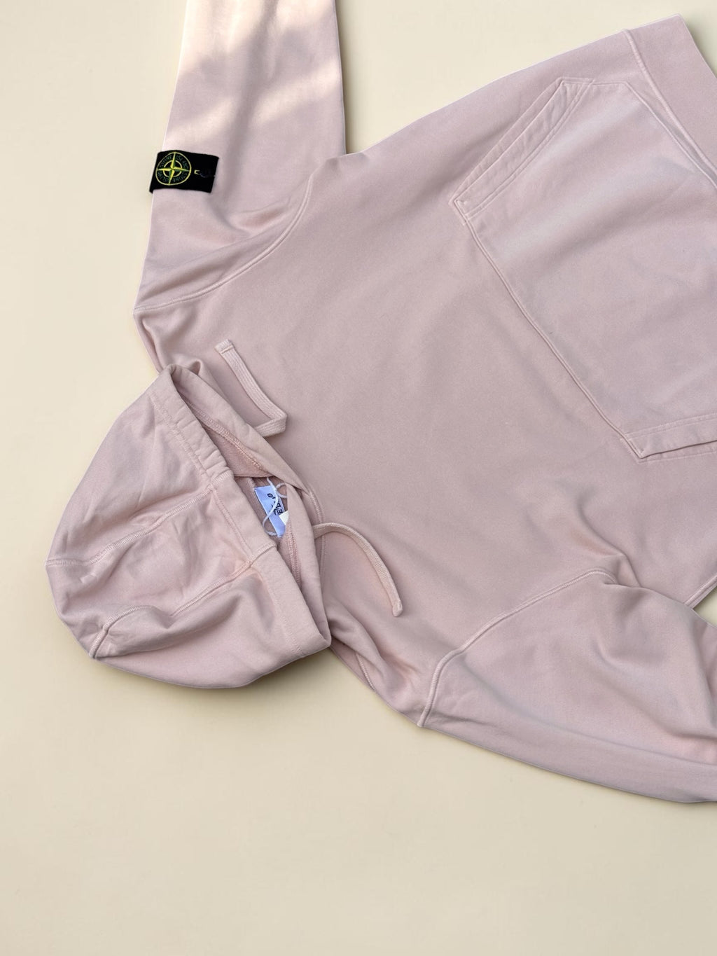 Sweat à capuche Stone Island – Rose pâle – XXL – Mixte — photo complémentaire 3