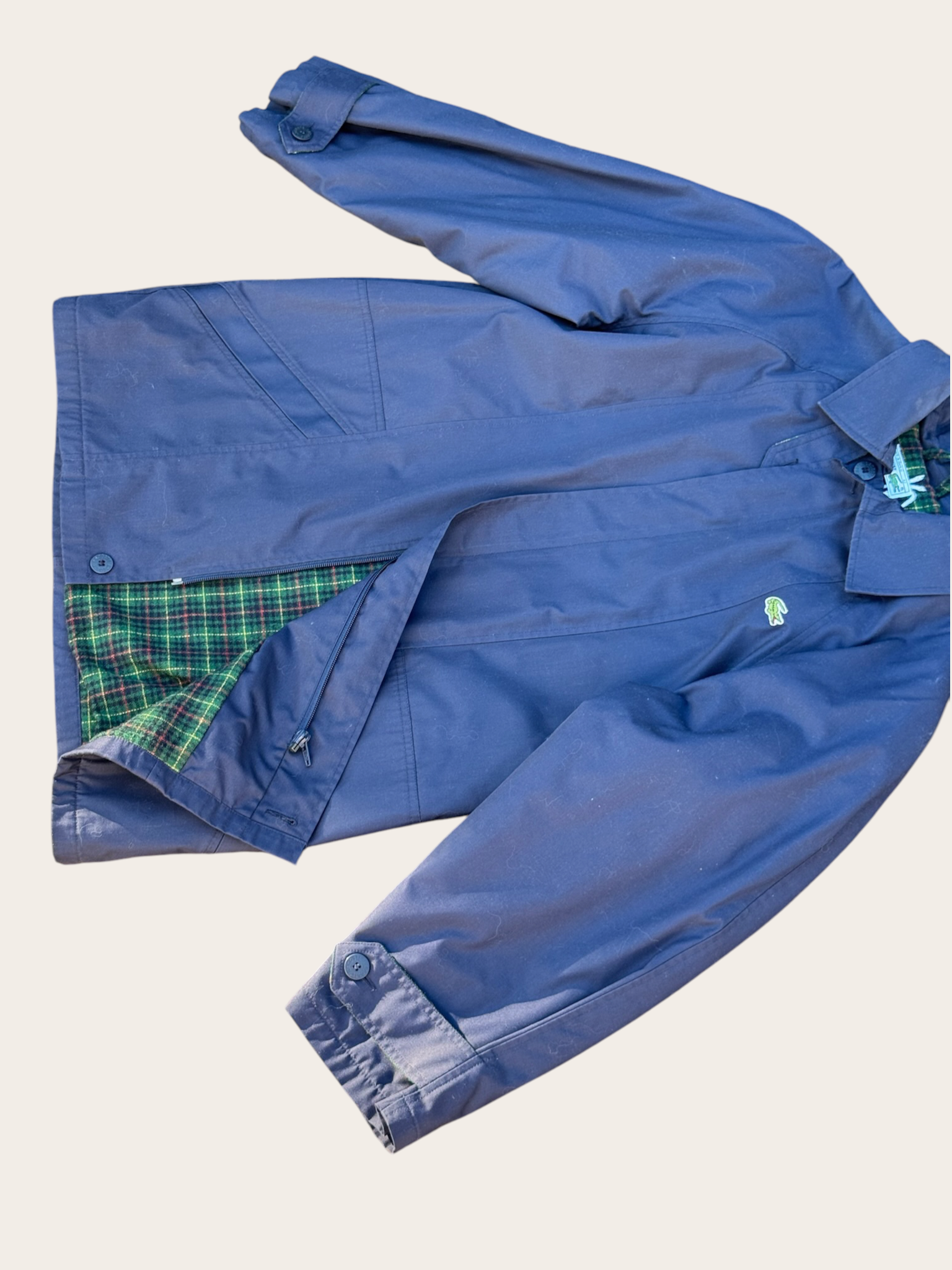 Veste Lacoste imperméable – Bleu marine – T.42 – Homme – Vintage — photo complémentaire 2