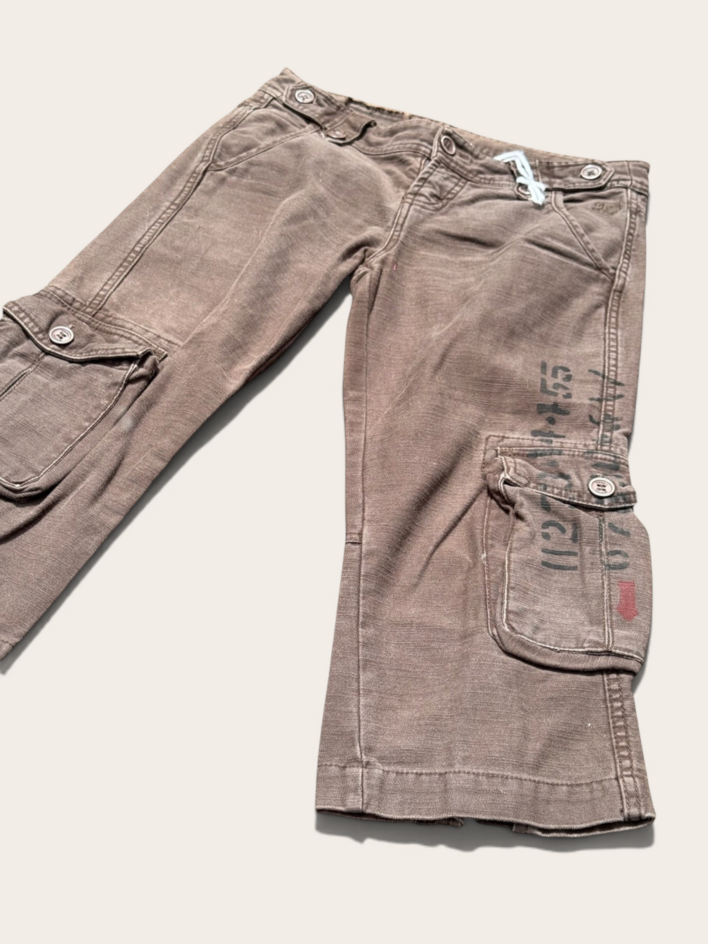 Teddy Smith Cargo Bermuda Shorts – Brown – W27 – Women's – Y2K