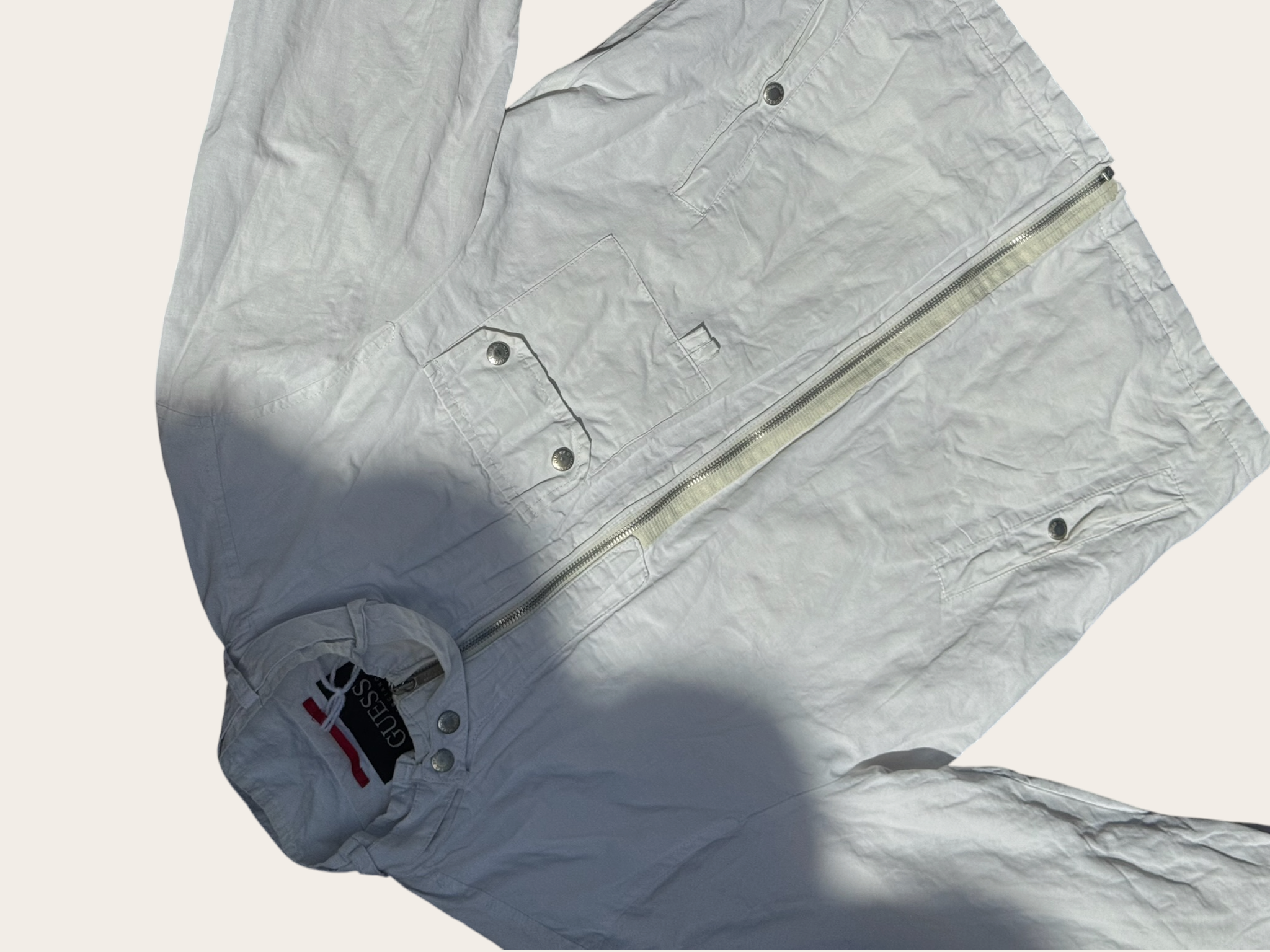 GUESS by Marciano Veste Blanche Zippée M Homme