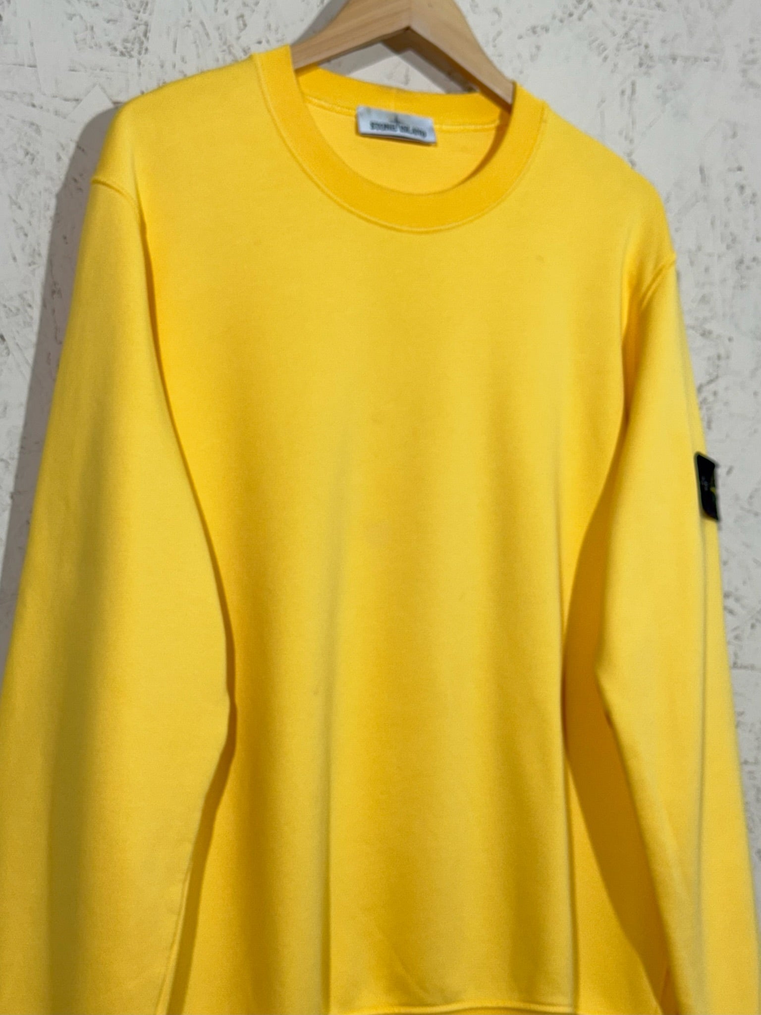 Pull Stone Island Jaune XL Mixte Badge Logo