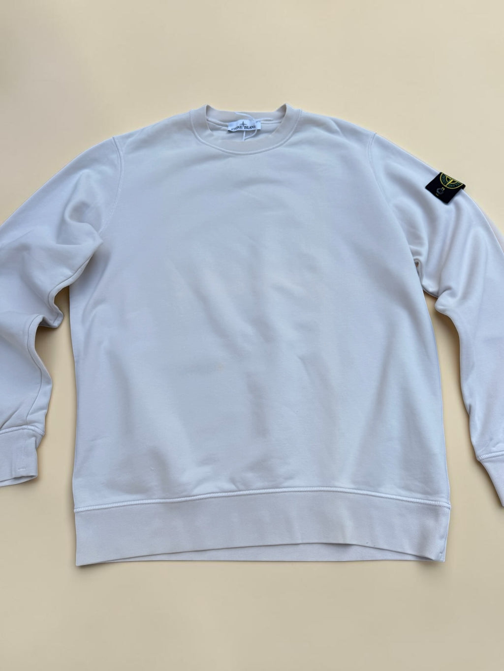 Sweat Stone Island col rond – Blanc cassé – XL – Mixte — photo complémentaire 2
