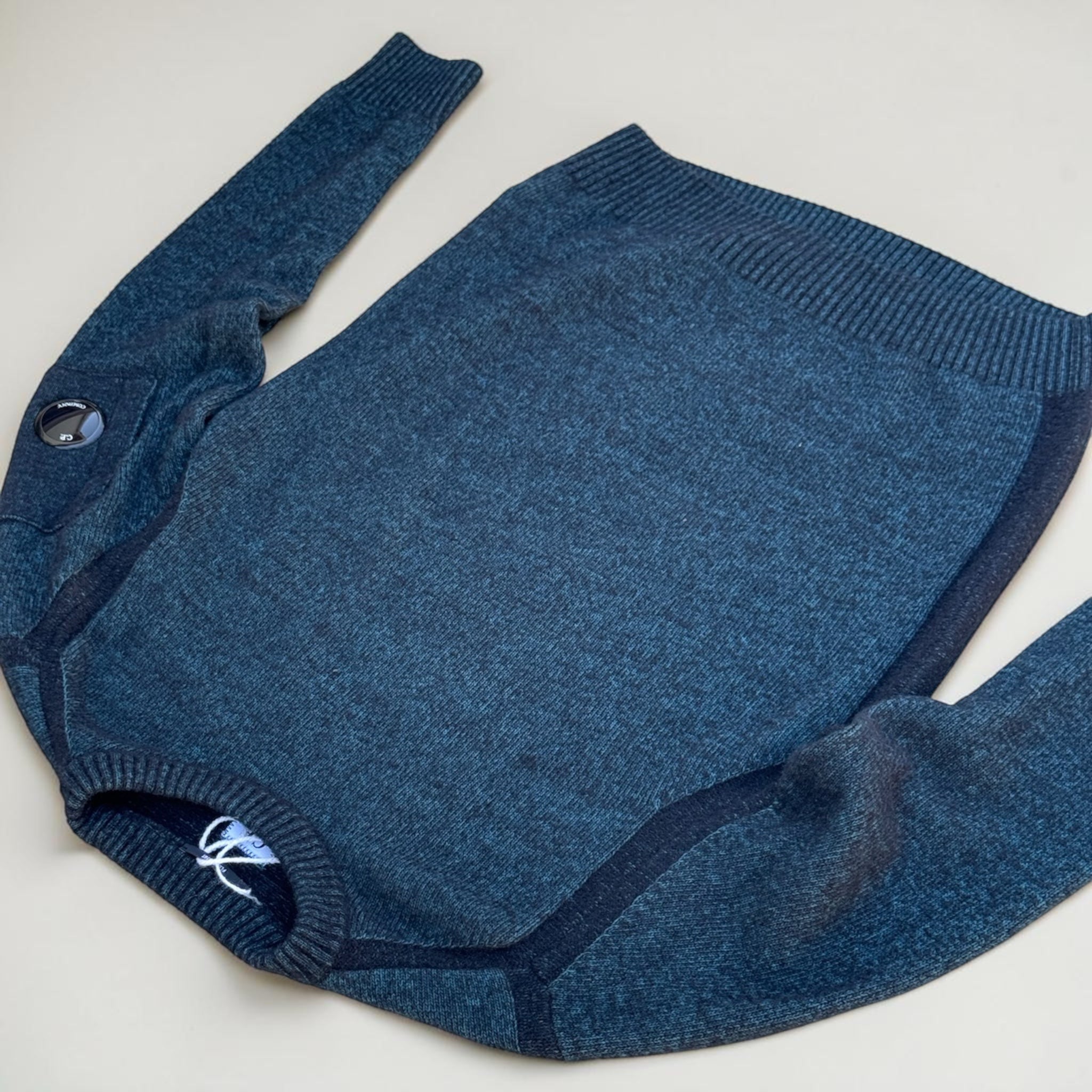 Pull C.P. Company Fleece Knit Bleu - L - homme