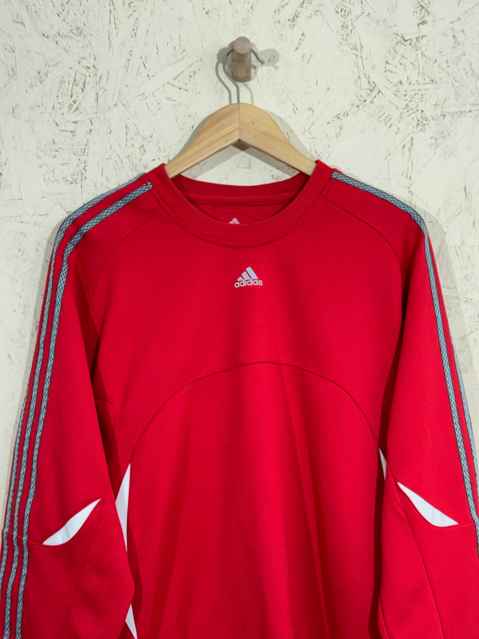 pull Adidas Rouge Training / Sportwear - XL - vintage - mixte