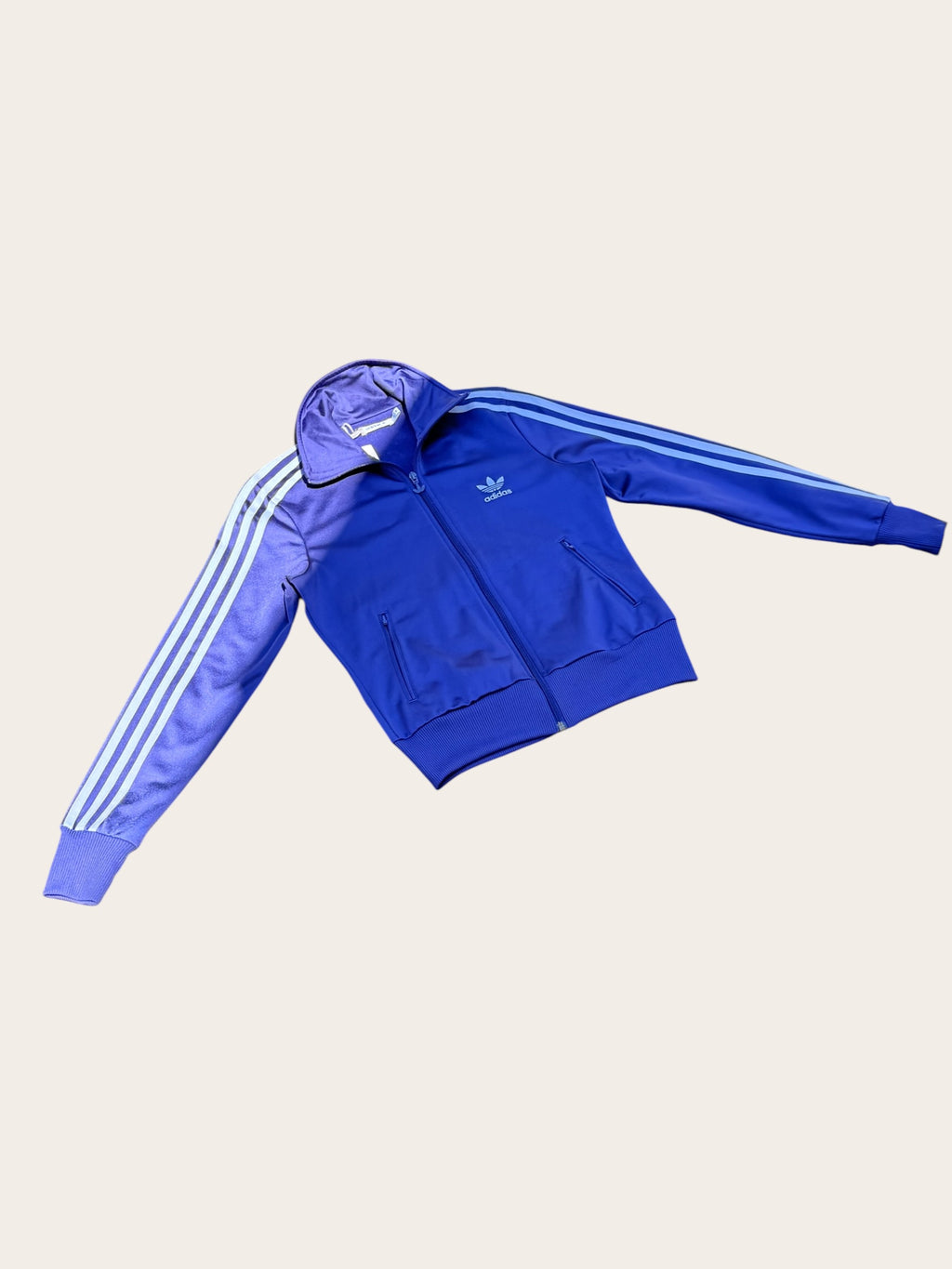 Veste de survêtement Adidas – Violette et bleu ciel – T.38 – Femme — photo complémentaire 2