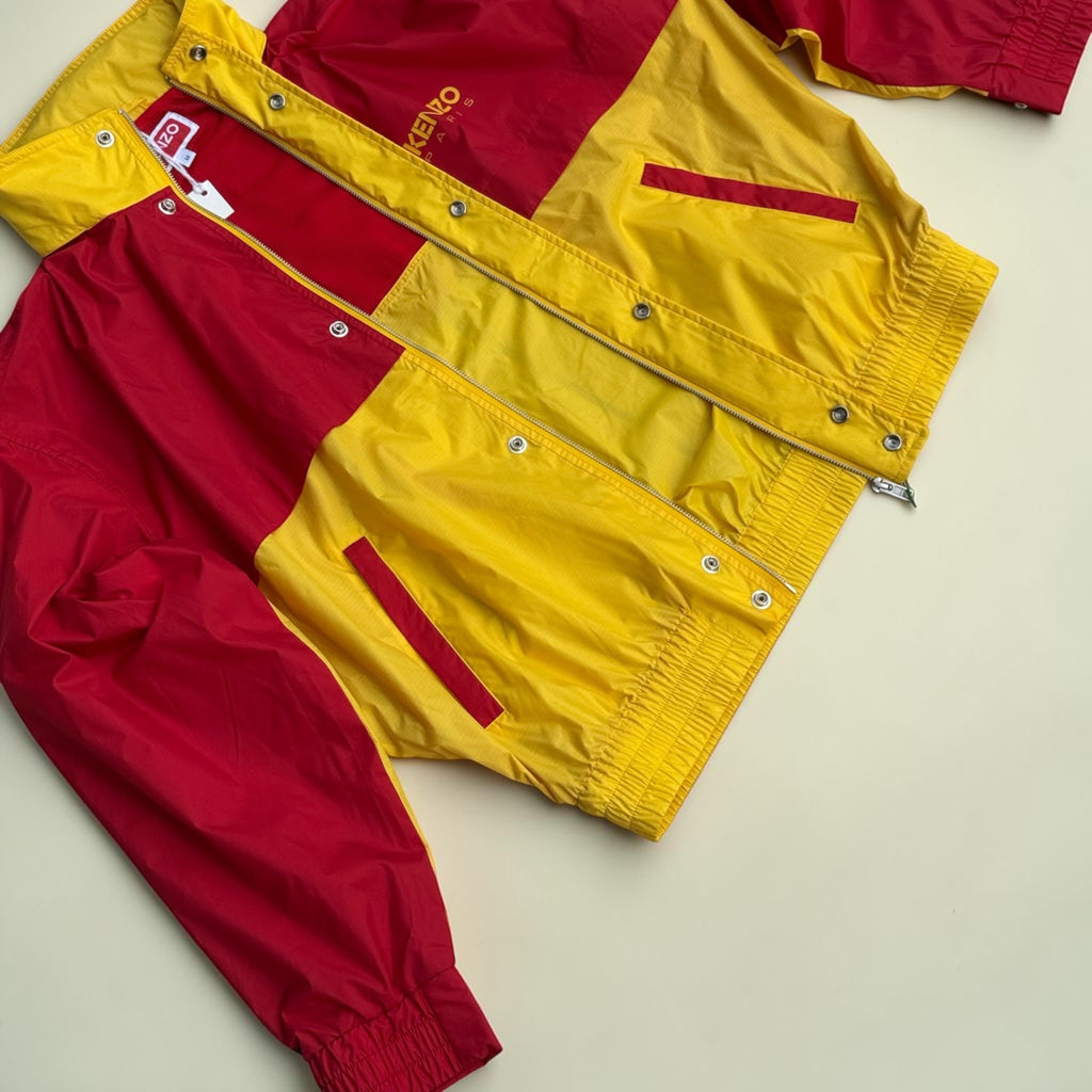 Veste coupe-vent Kenzo Paris – Rouge et jaune – M – Mixte — photo complémentaire 4