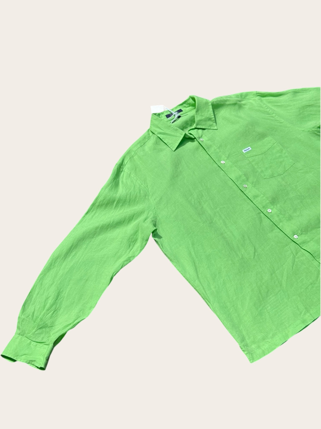 Chemise Façonnable en lin – Vert pomme – XL – Homme — vue principale