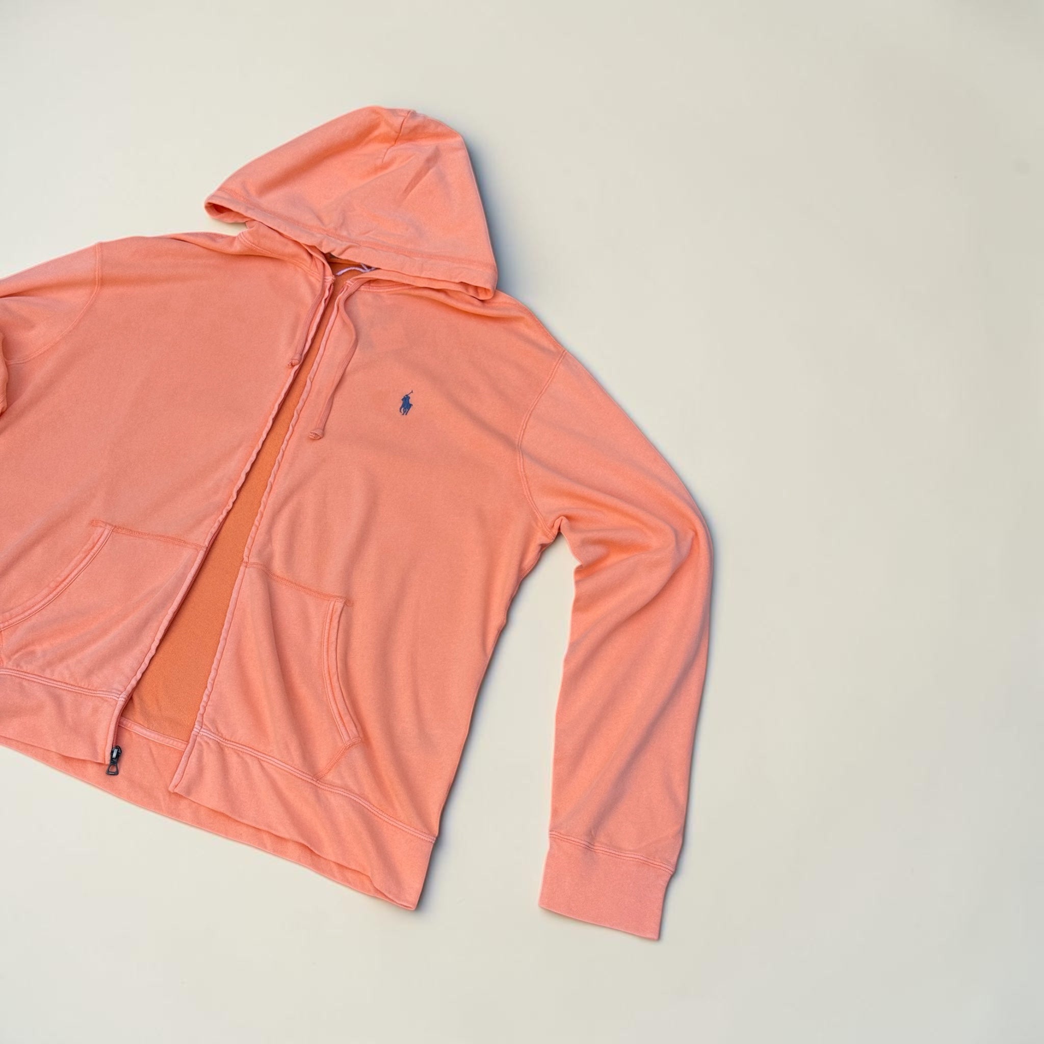 sweat à capuche ZIPPÉ POLO RALPH LAUREN CORAIL – XL - mixte