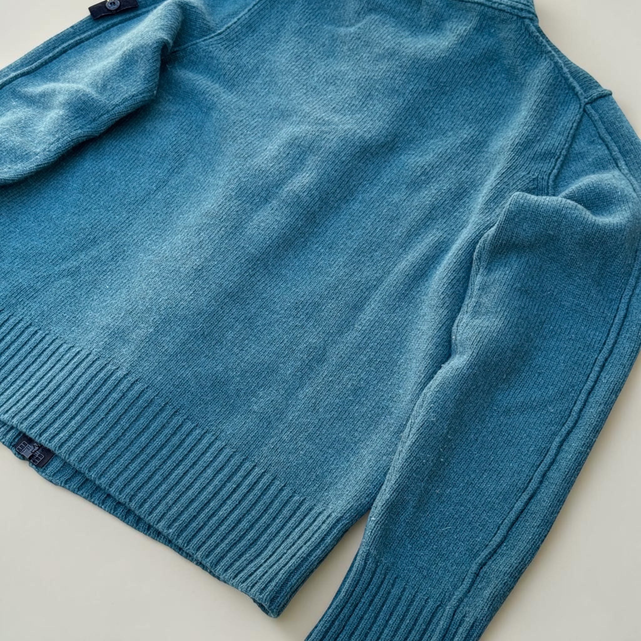 Cardigan Stone Island Bleu Pétrole - S - VINTAGE - Mixte