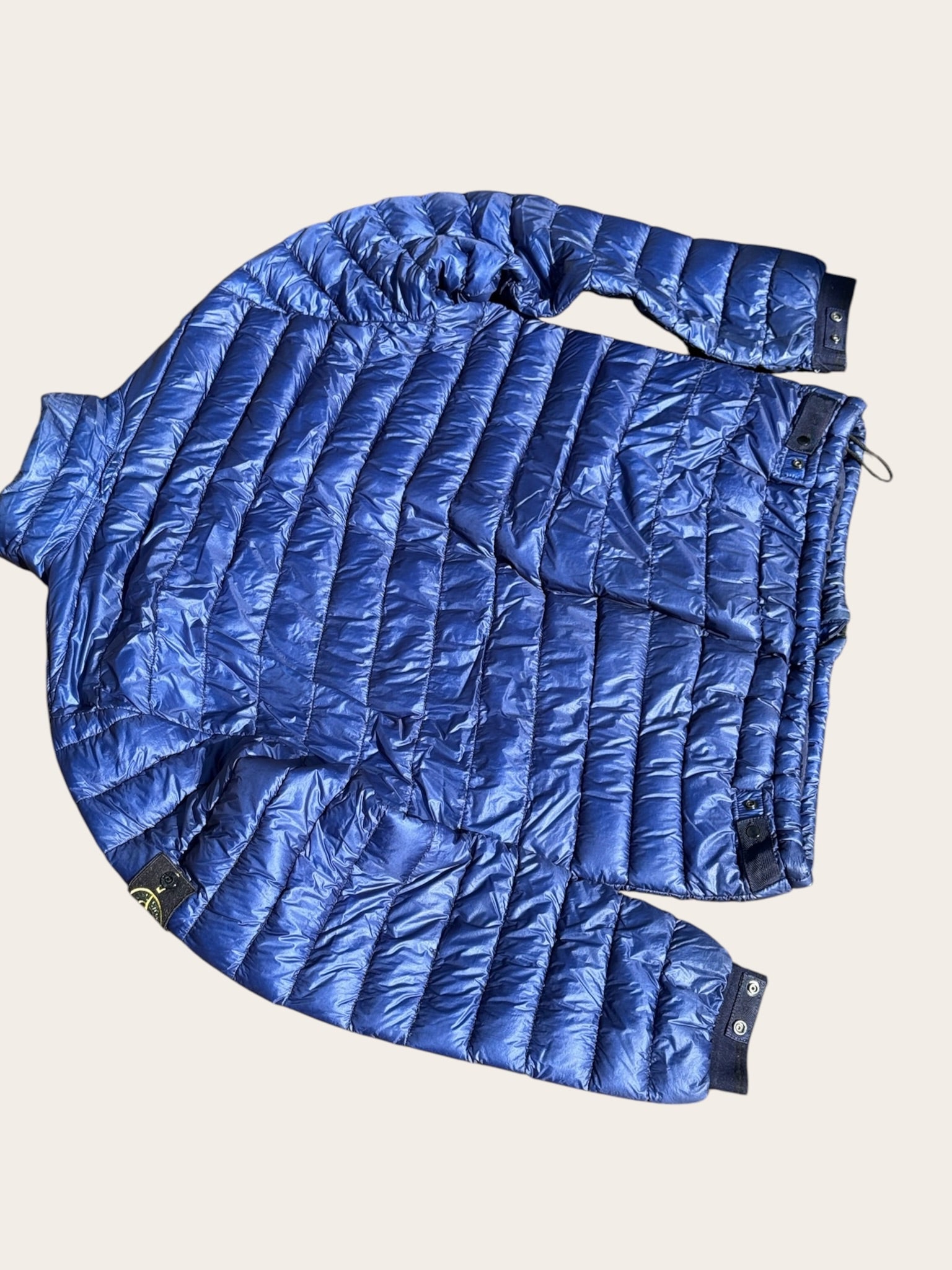 Doudoune Stone Island Bleu Nylon Garment Dyed Homme Taille XL