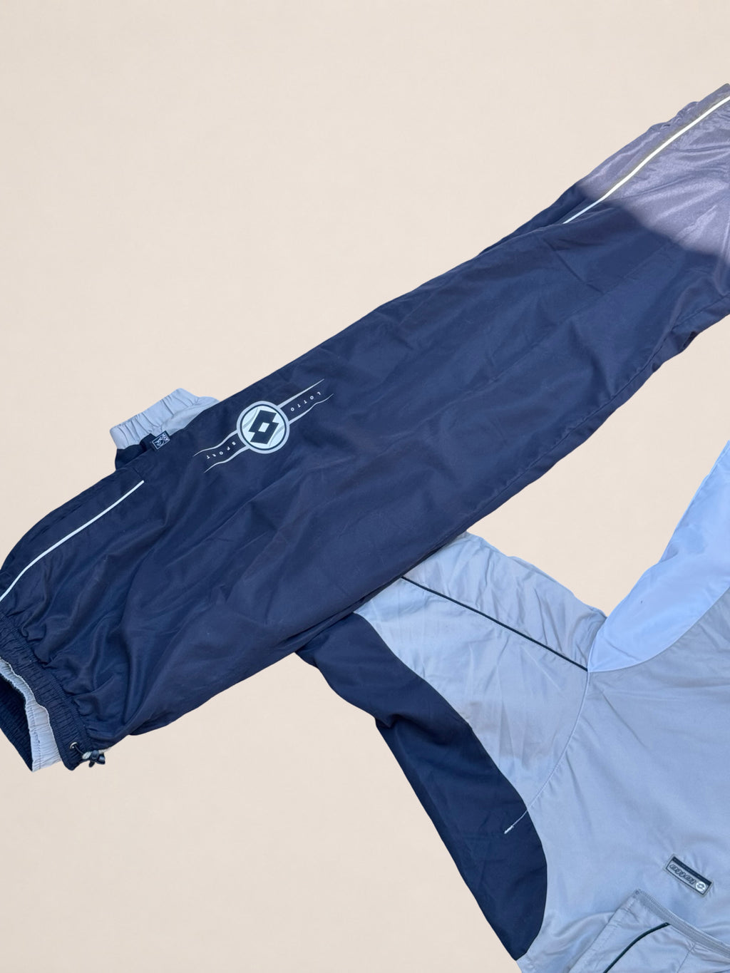 Ensemble de survêtement Lotto – Gris et bleu – XL – Mixte – Vintage — photo complémentaire 4