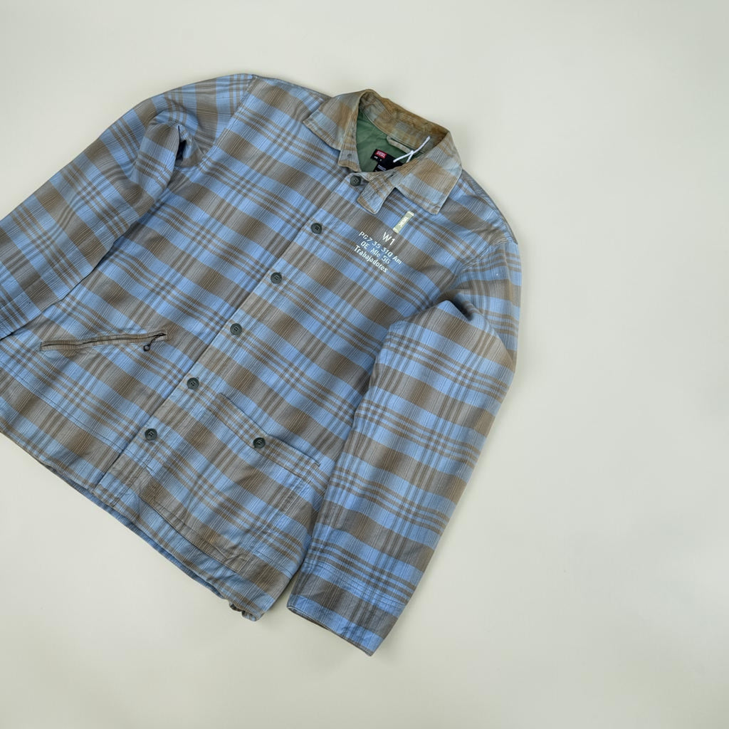 Veste Diesel à carreaux – Bleu et beige – S – Homme — vue principale