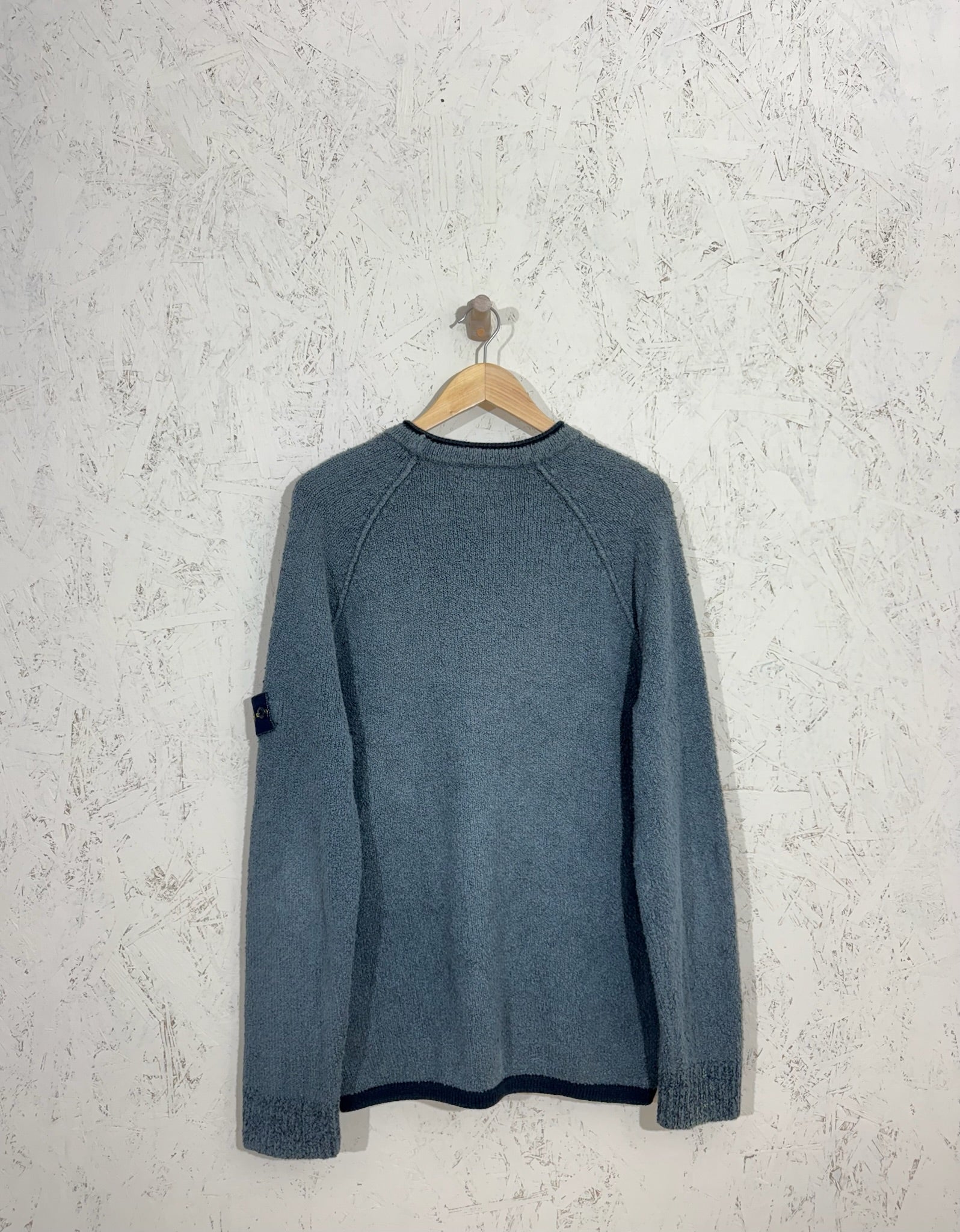 pull Stone Island Gris Crewneck Badge Compass - L - Mixte