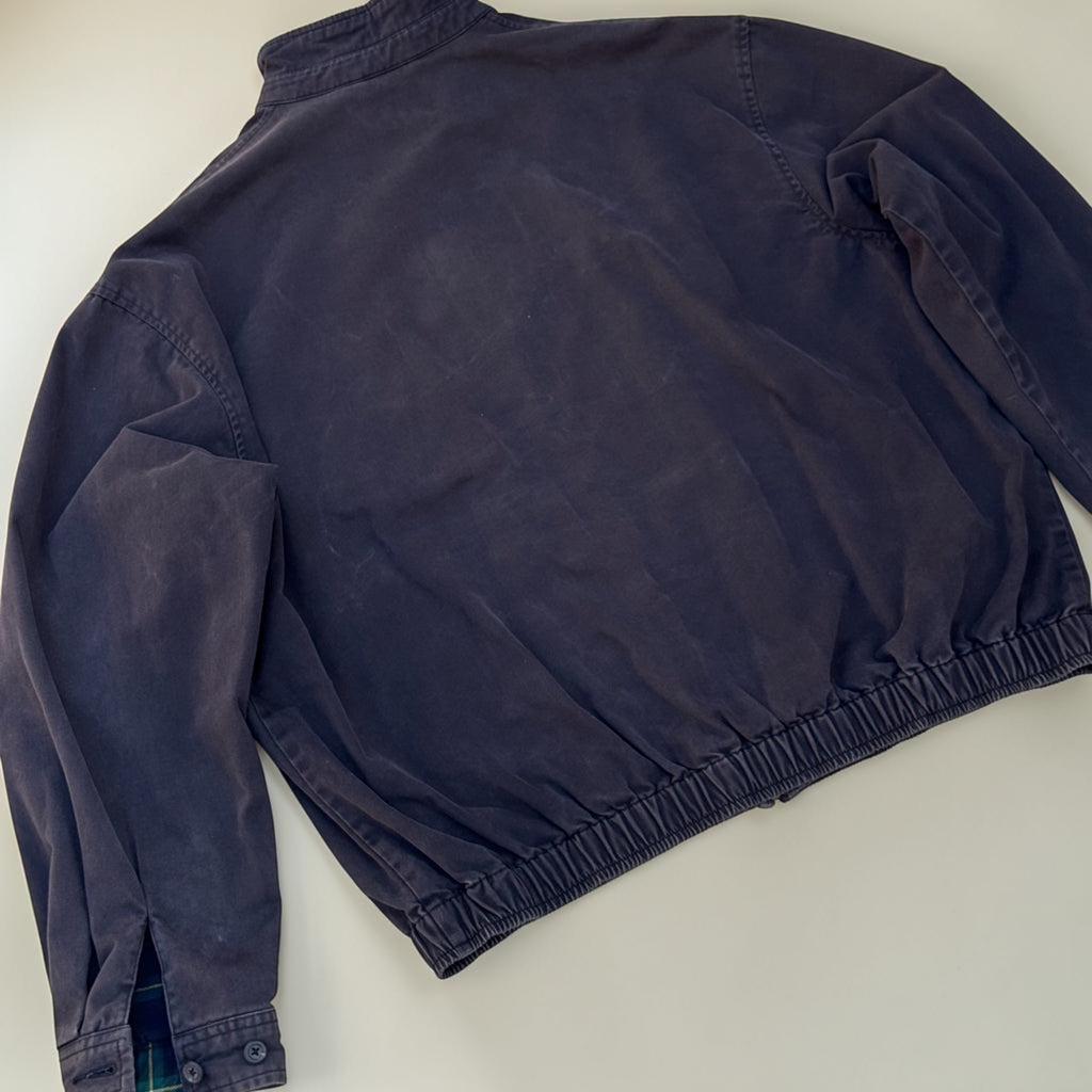 Veste Polo Ralph Lauren Harrington à col velours – Gris clair et marron – XL – Mixte – Vintage — photo complémentaire 4