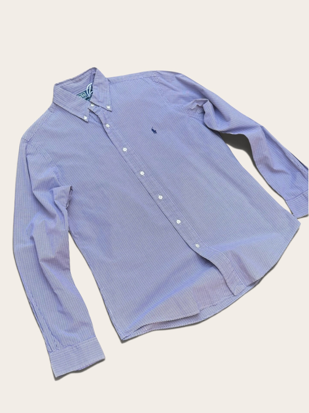 Polo Ralph Lauren Plaid Shirt – Purple and White – 15/39 – Unisex