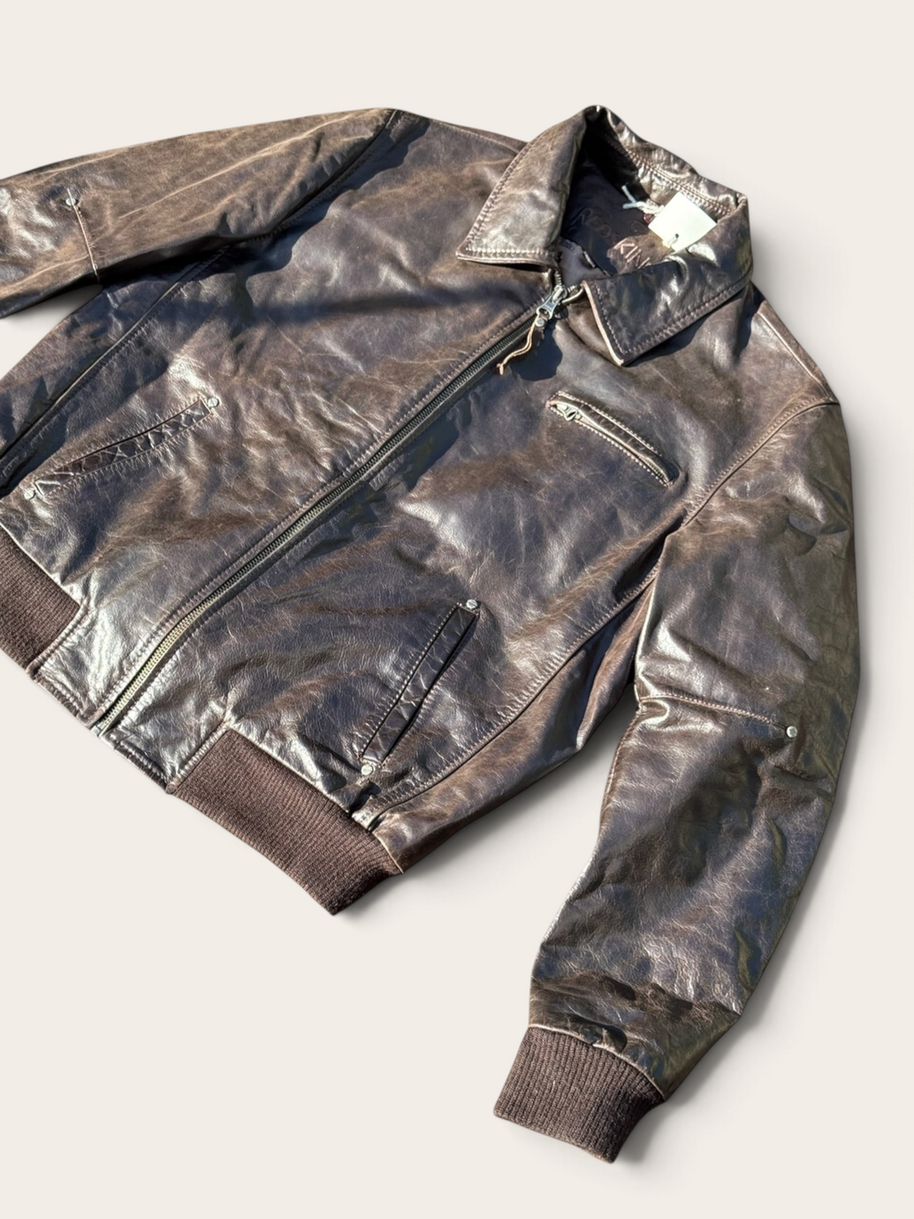 Bomber en cuir – Redskins – 3XL – Homme – Vintage