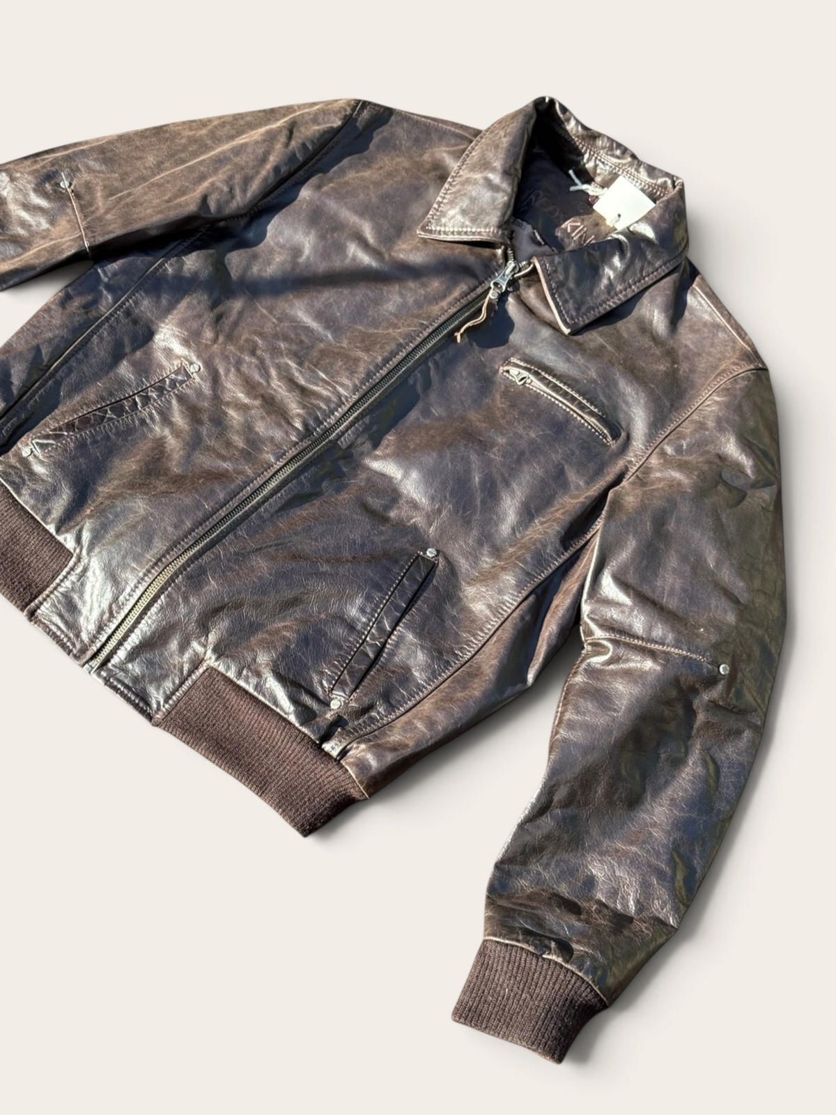 Bomber en cuir – Redskins – 3XL – Homme – Vintage